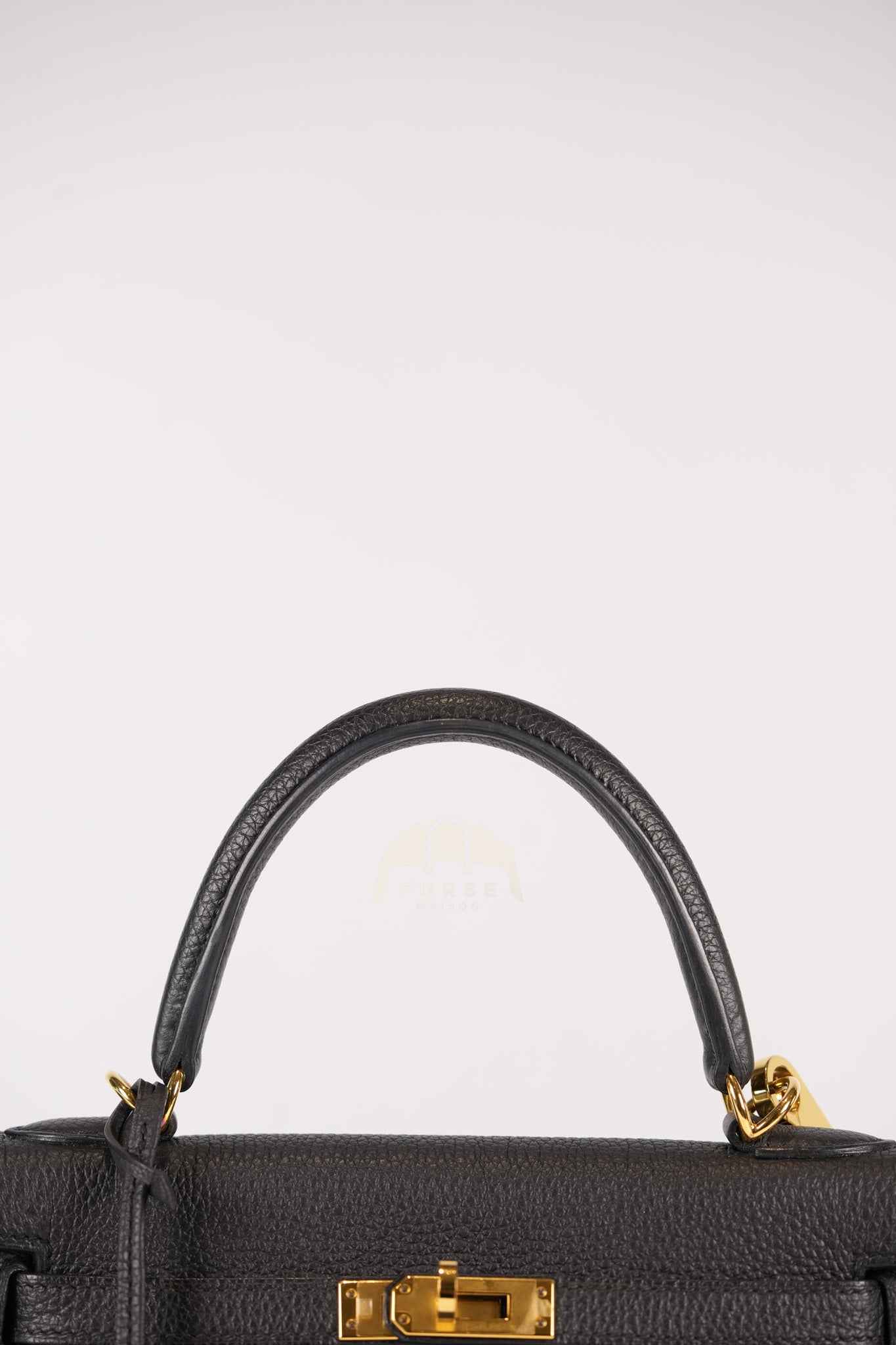 Kelly II 25 Retourne in Noir Togo Leather & Gold Hardware Stamp Y(2020) | Purse Maison Luxury Bags Shop