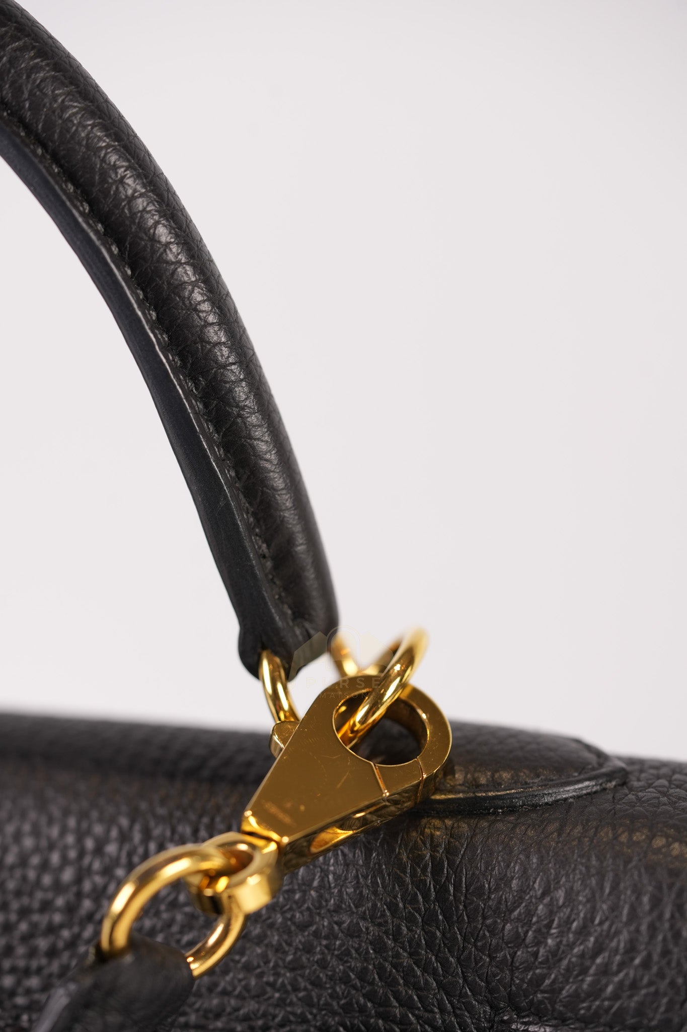 Kelly II 25 Retourne in Noir Togo Leather & Gold Hardware Stamp Y(2020) | Purse Maison Luxury Bags Shop