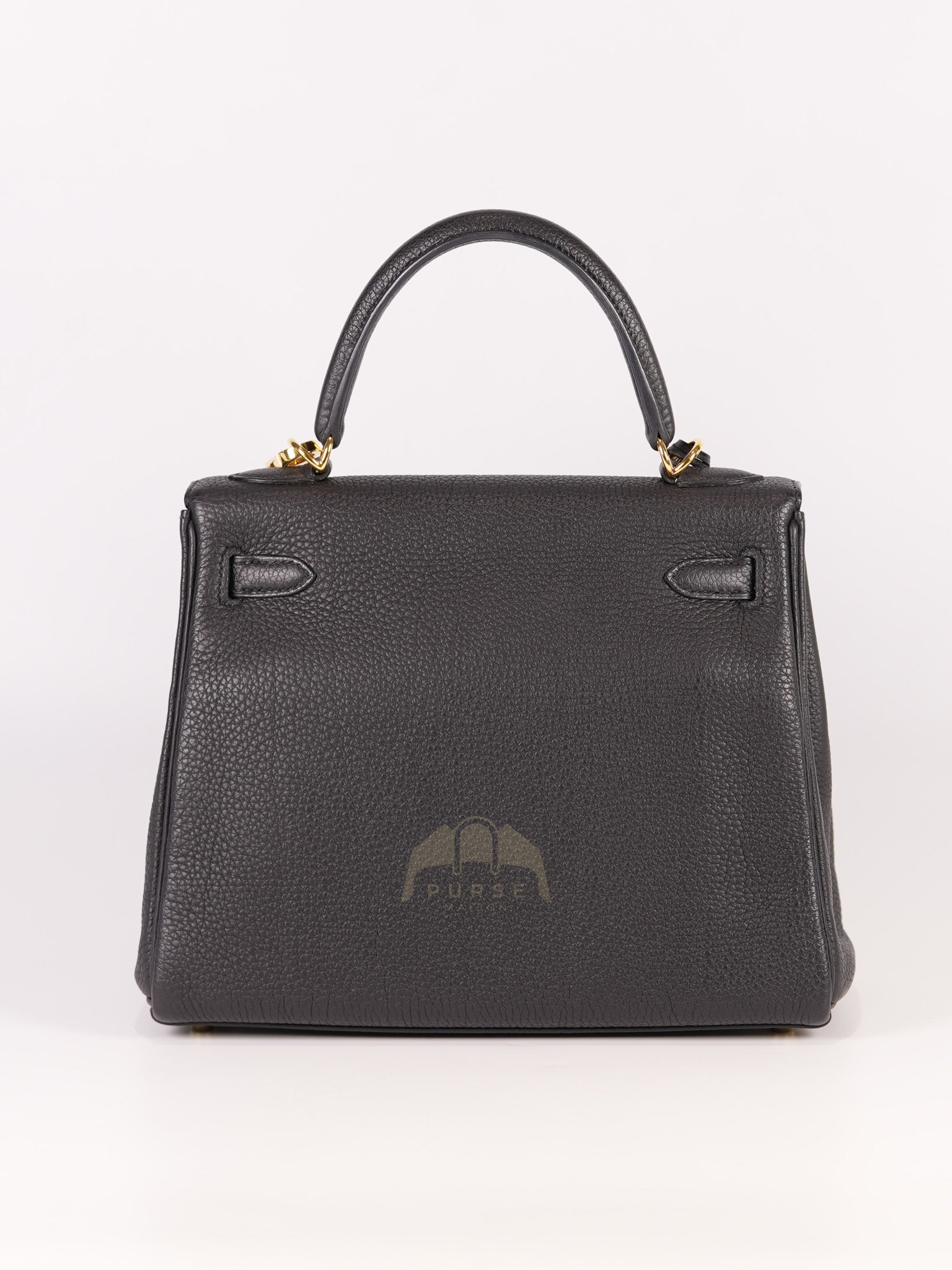 Kelly II 25 Retourne in Noir Togo Leather & Gold Hardware Stamp Y(2020) | Purse Maison Luxury Bags Shop