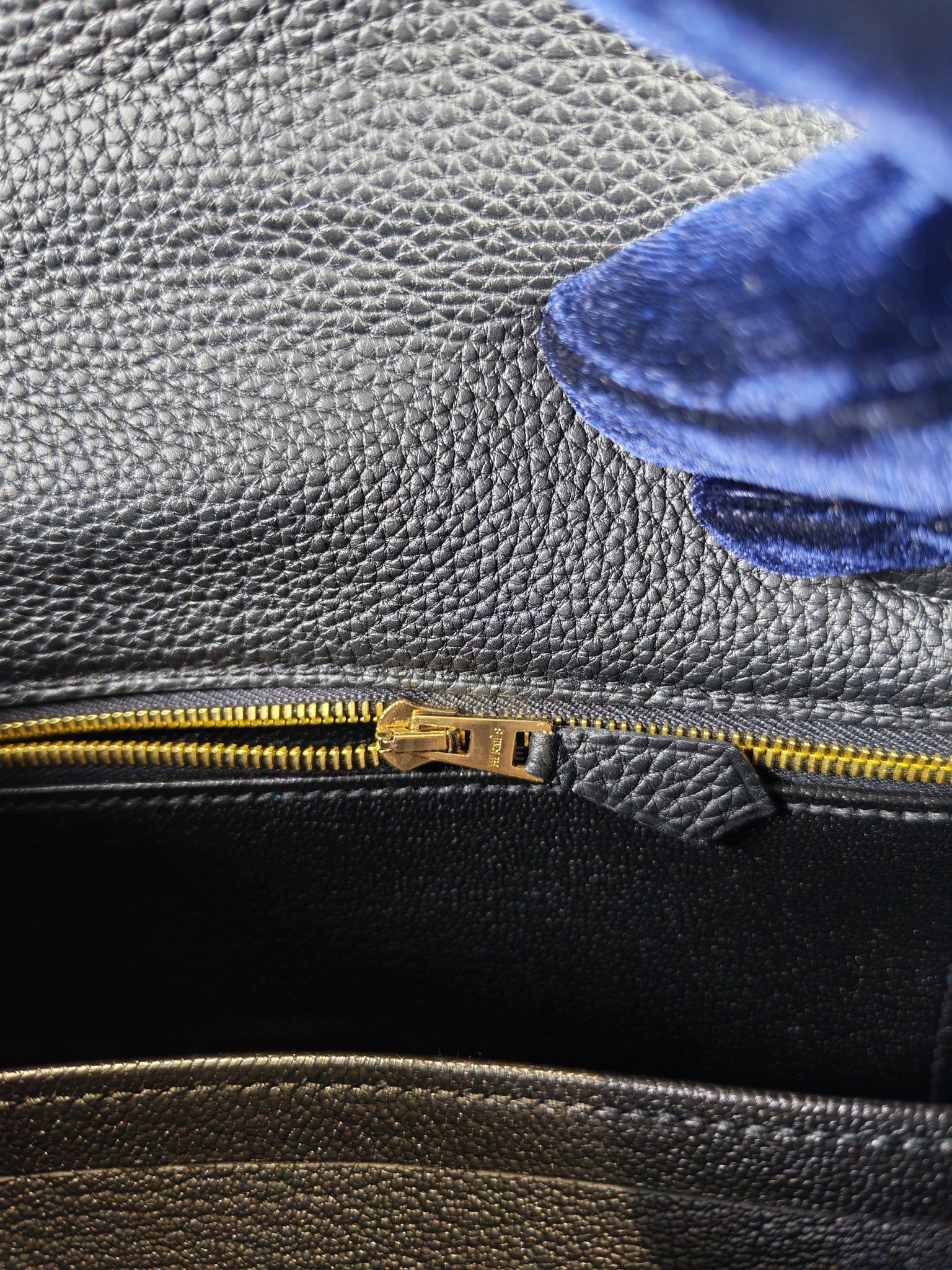 Kelly II 25 Retourne in Noir Togo Leather & Lizard Touch Gold Hardware Stamp B(2023) | Purse Maison Luxury Bags Shop