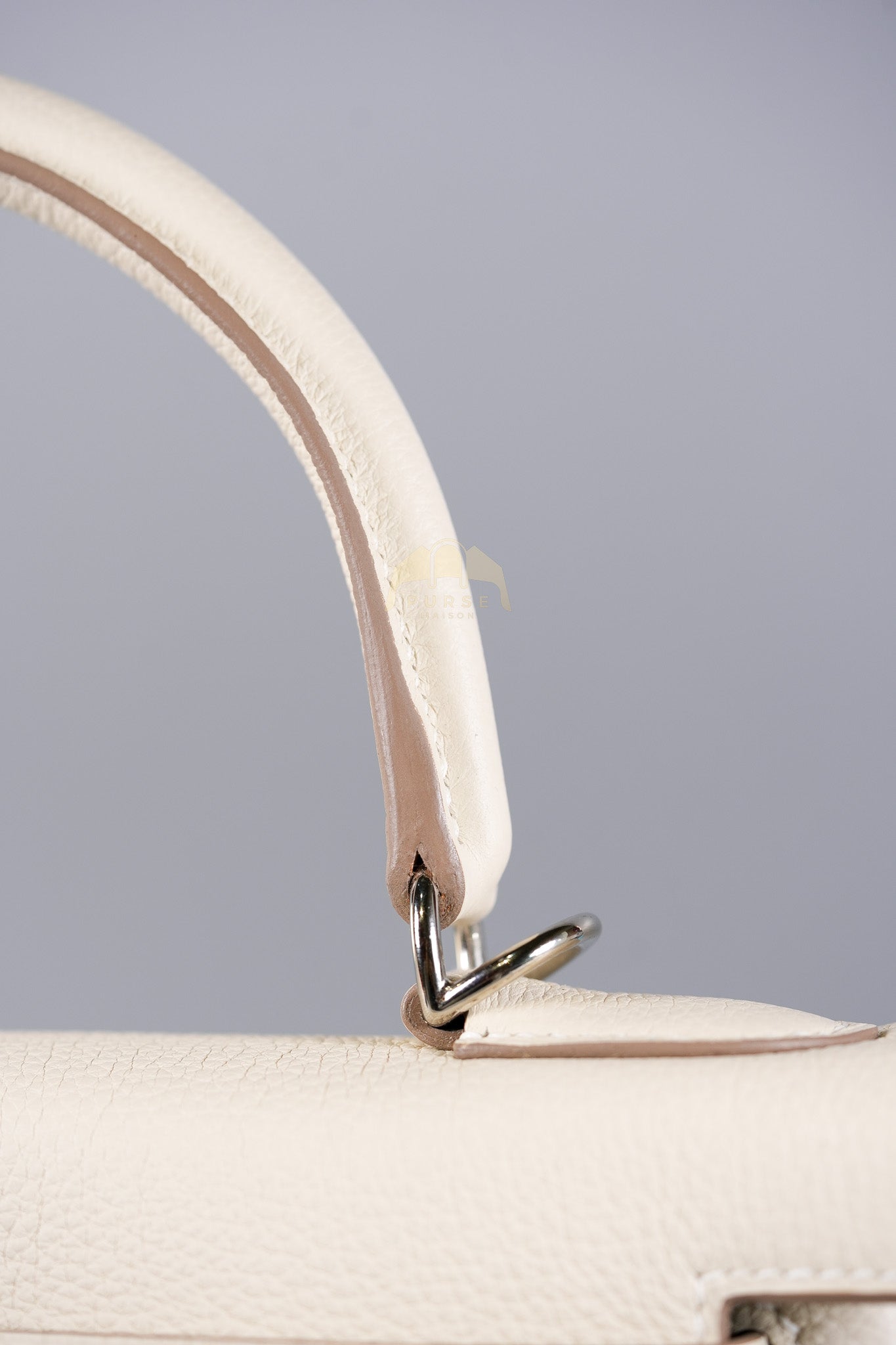 Kelly II Retourne 28 in Craie Togo Leather Palladium Hardware Stamp K(2025) | Purse Maison Luxury Bags Shop