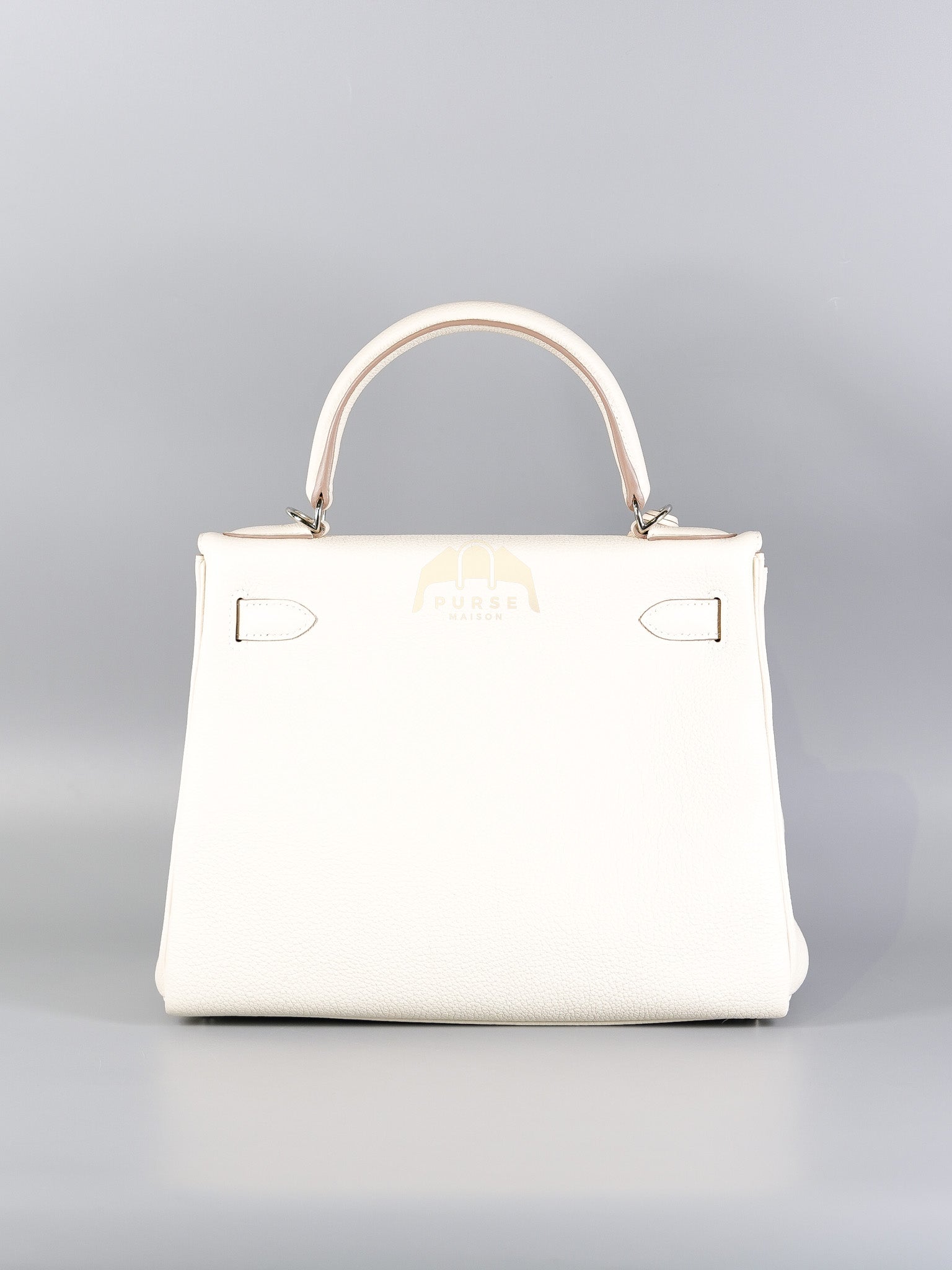 Kelly II Retourne 28 in Craie Togo Leather Palladium Hardware Stamp K(2025) | Purse Maison Luxury Bags Shop