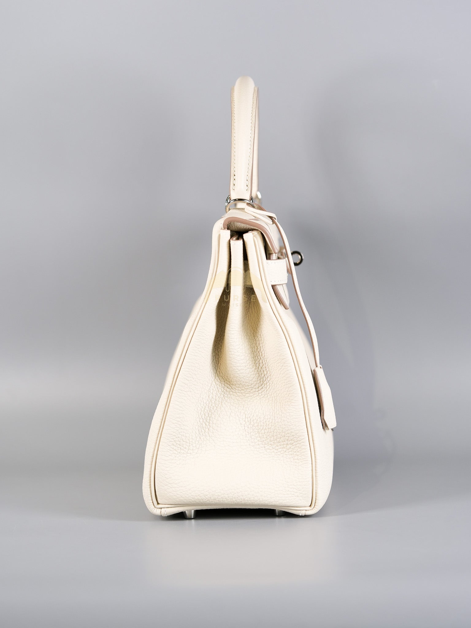 Kelly II Retourne 28 in Craie Togo Leather Palladium Hardware Stamp K(2025) | Purse Maison Luxury Bags Shop