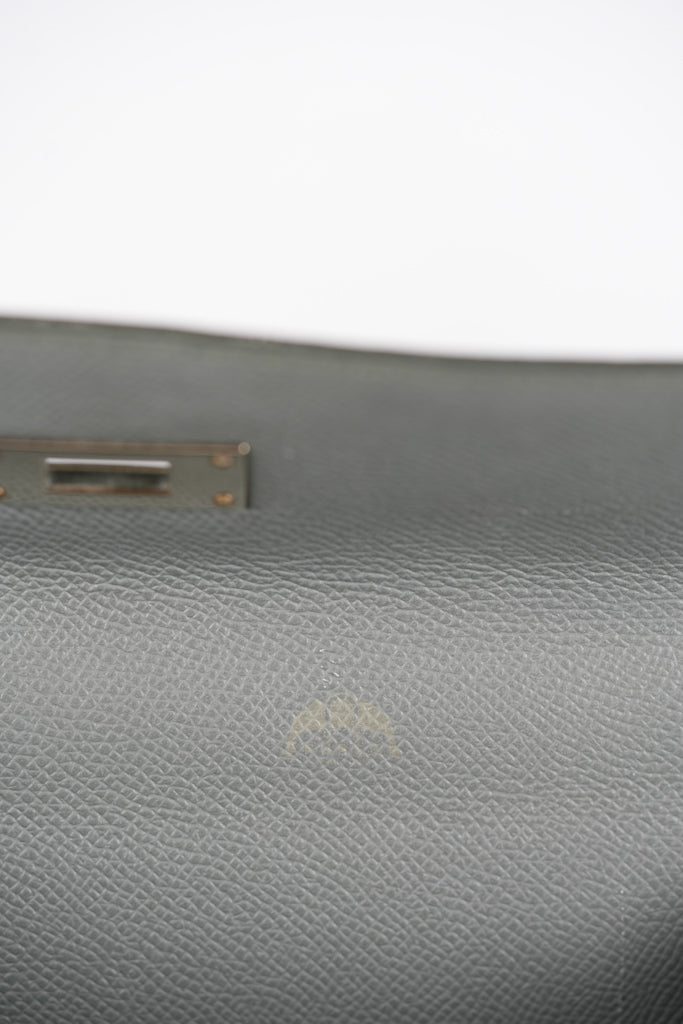 Kelly II Sellier 28 in Vert Amande Epsom Leather Palladium Hardware Stamp D(2019) | Purse Maison Luxury Bags Shop