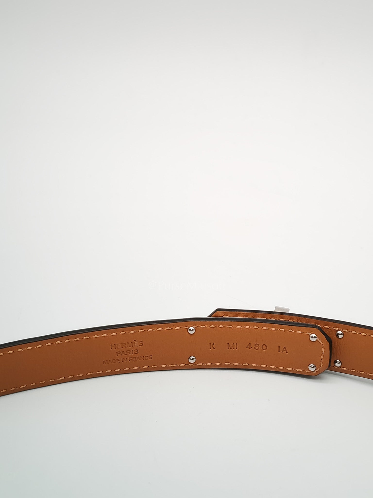 Kelly Pocket Belt in Rouge H Epsom Leather in Palladium Hardware Stamp K(2026) | Purse Maison Luxury Bags Shop