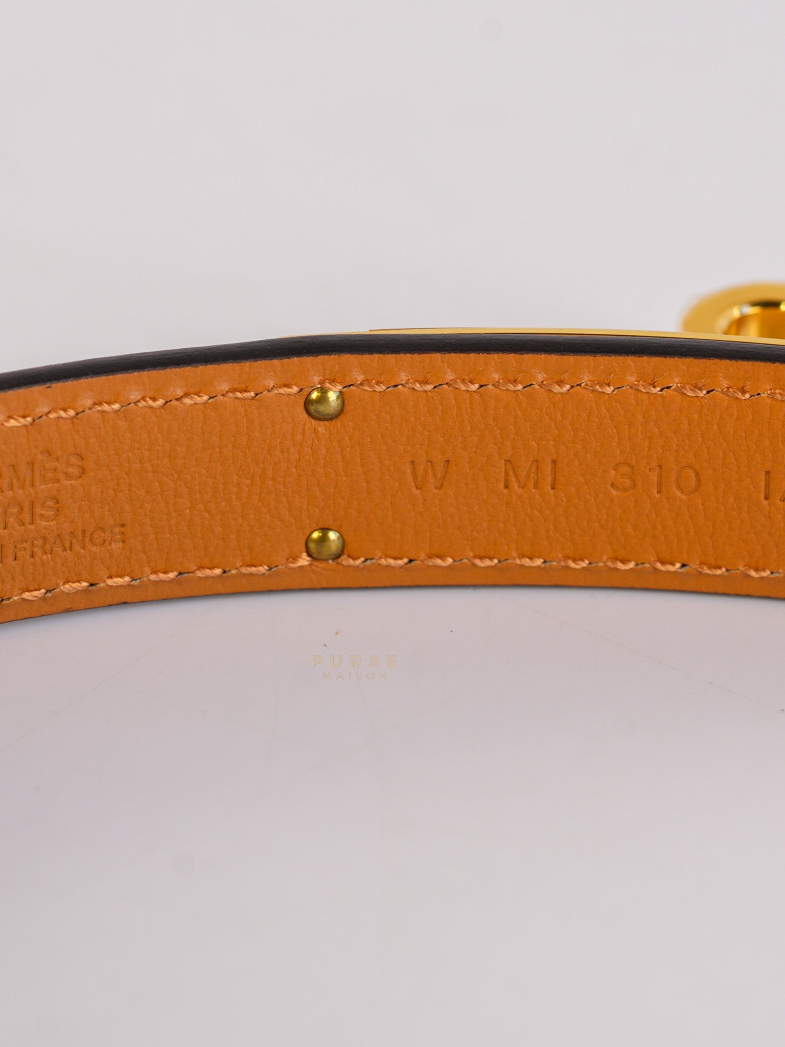 Kelly Pocket Belt Mauve Pale Epsom in Gold Hardware Stamp W (2024) | Purse Maison Luxury Bags Shop