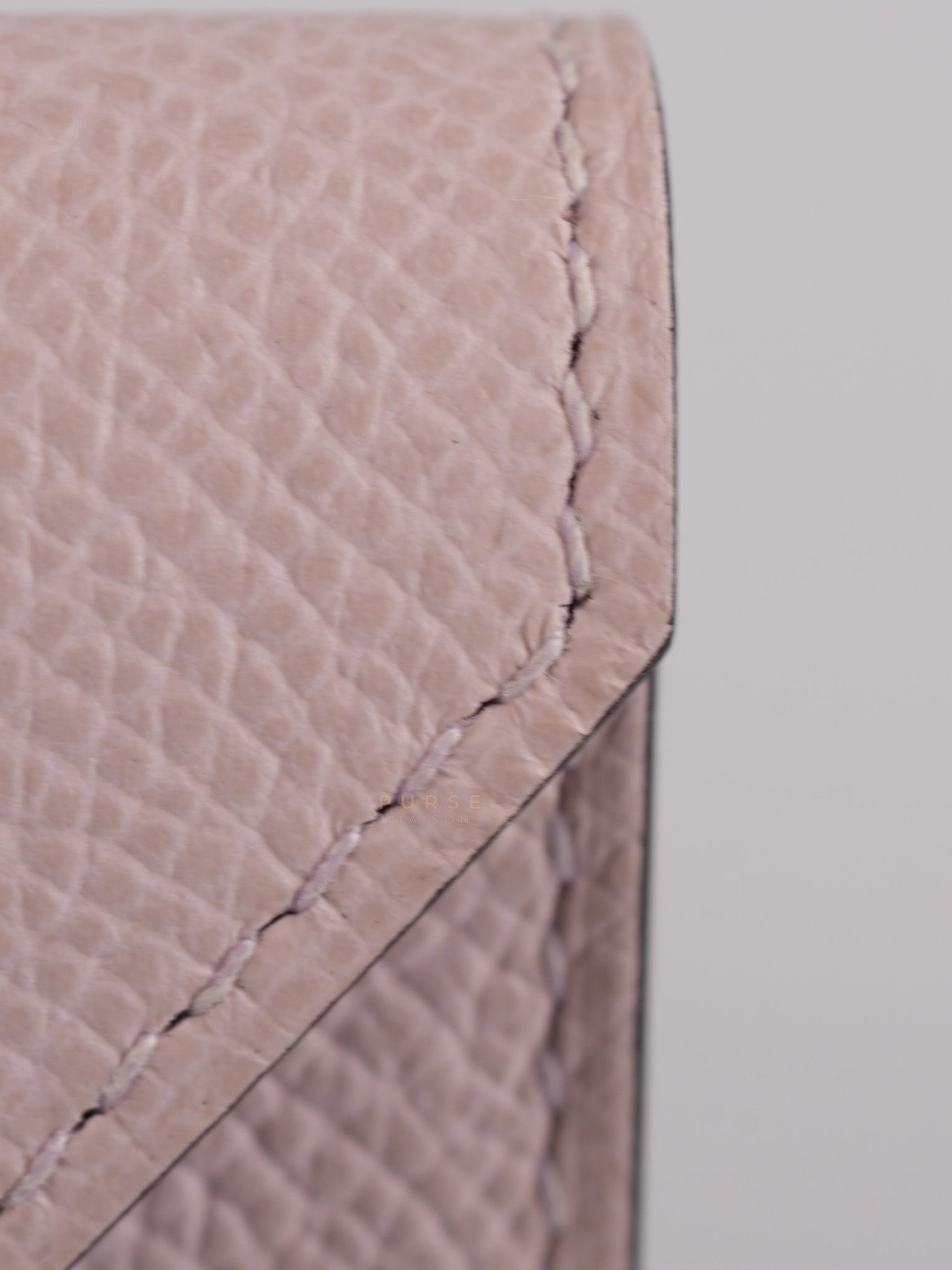 Kelly Pocket Belt Mauve Pale Epsom in Gold Hardware Stamp W (2024) | Purse Maison Luxury Bags Shop