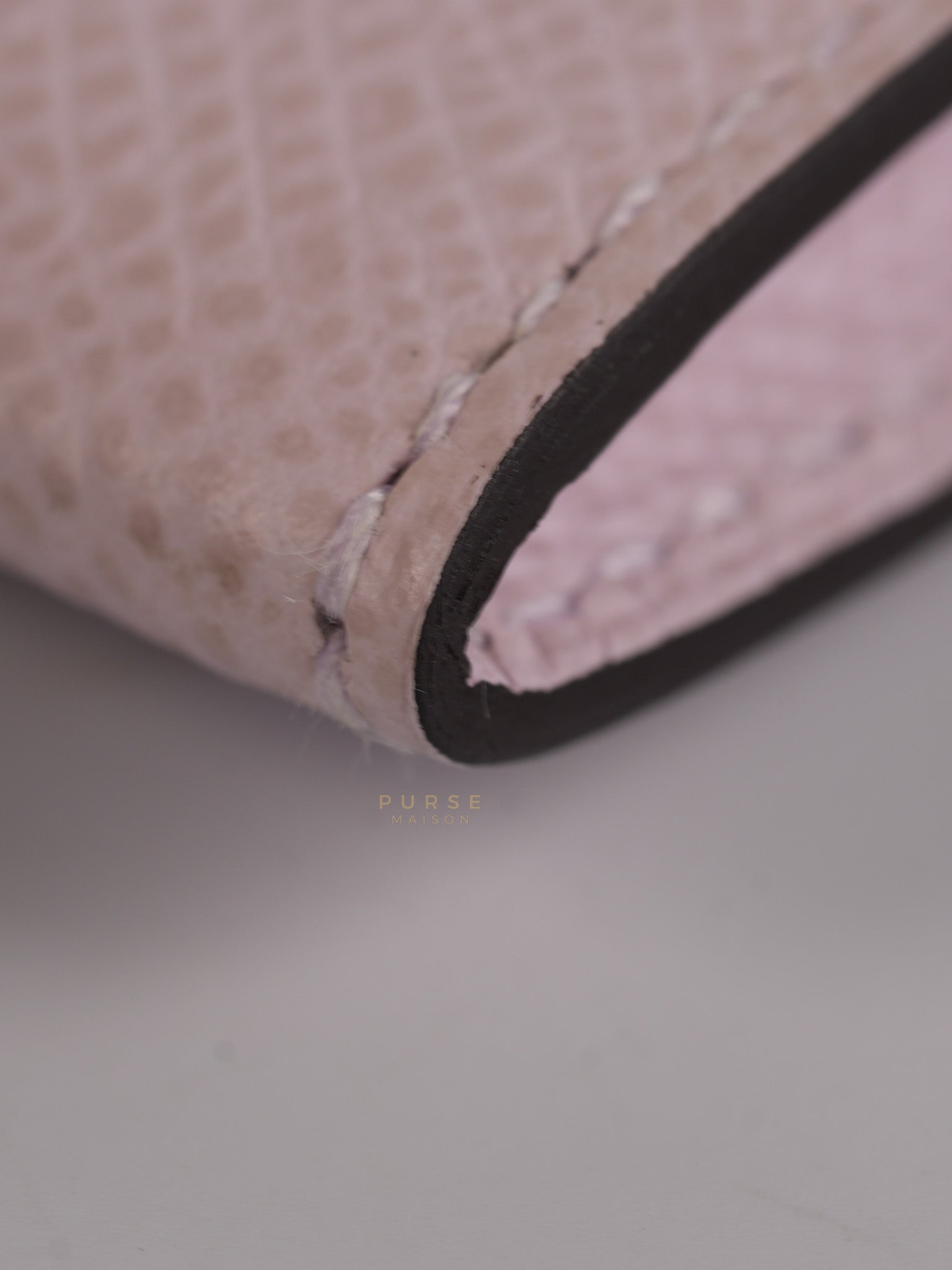 Kelly Pocket Belt Mauve Pale Epsom in Gold Hardware Stamp W (2024) | Purse Maison Luxury Bags Shop