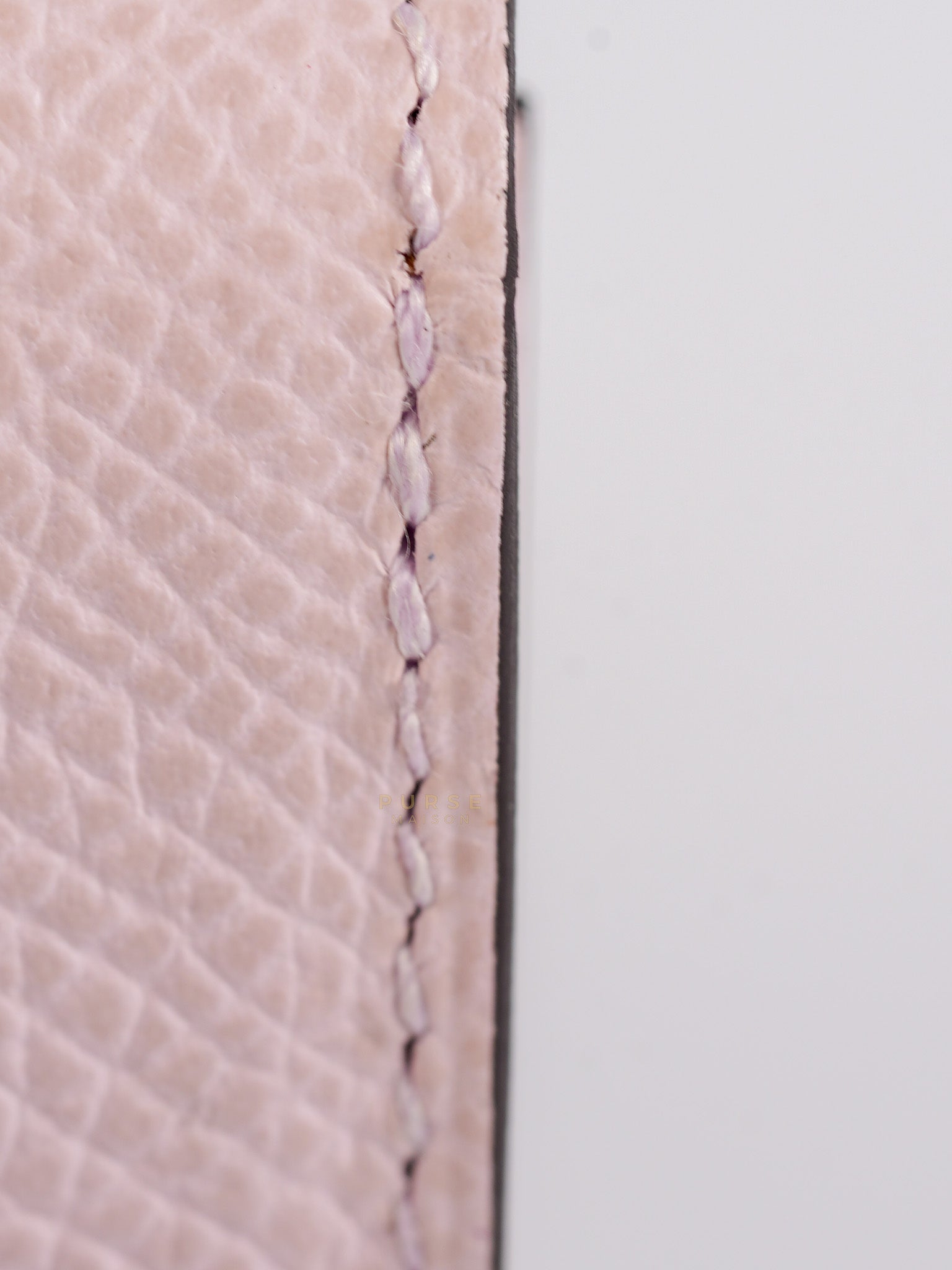 Kelly Pocket Belt Mauve Pale Epsom in Gold Hardware Stamp W (2024) | Purse Maison Luxury Bags Shop