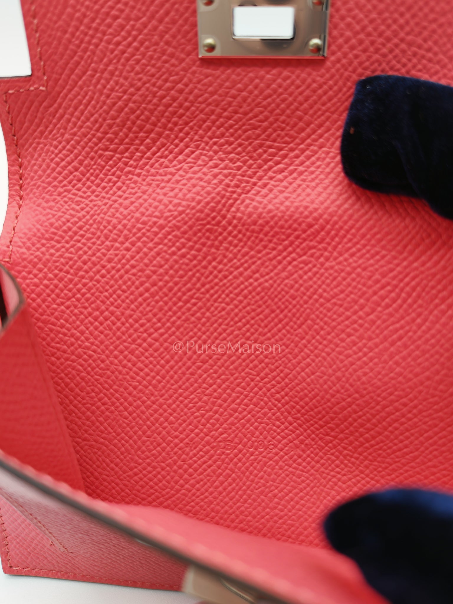 Kelly Pocket Compact Wallet Pink Epsom Leather in Palladium Hardware Stamp Y(2020) | Purse Maison Luxury Bags Shop