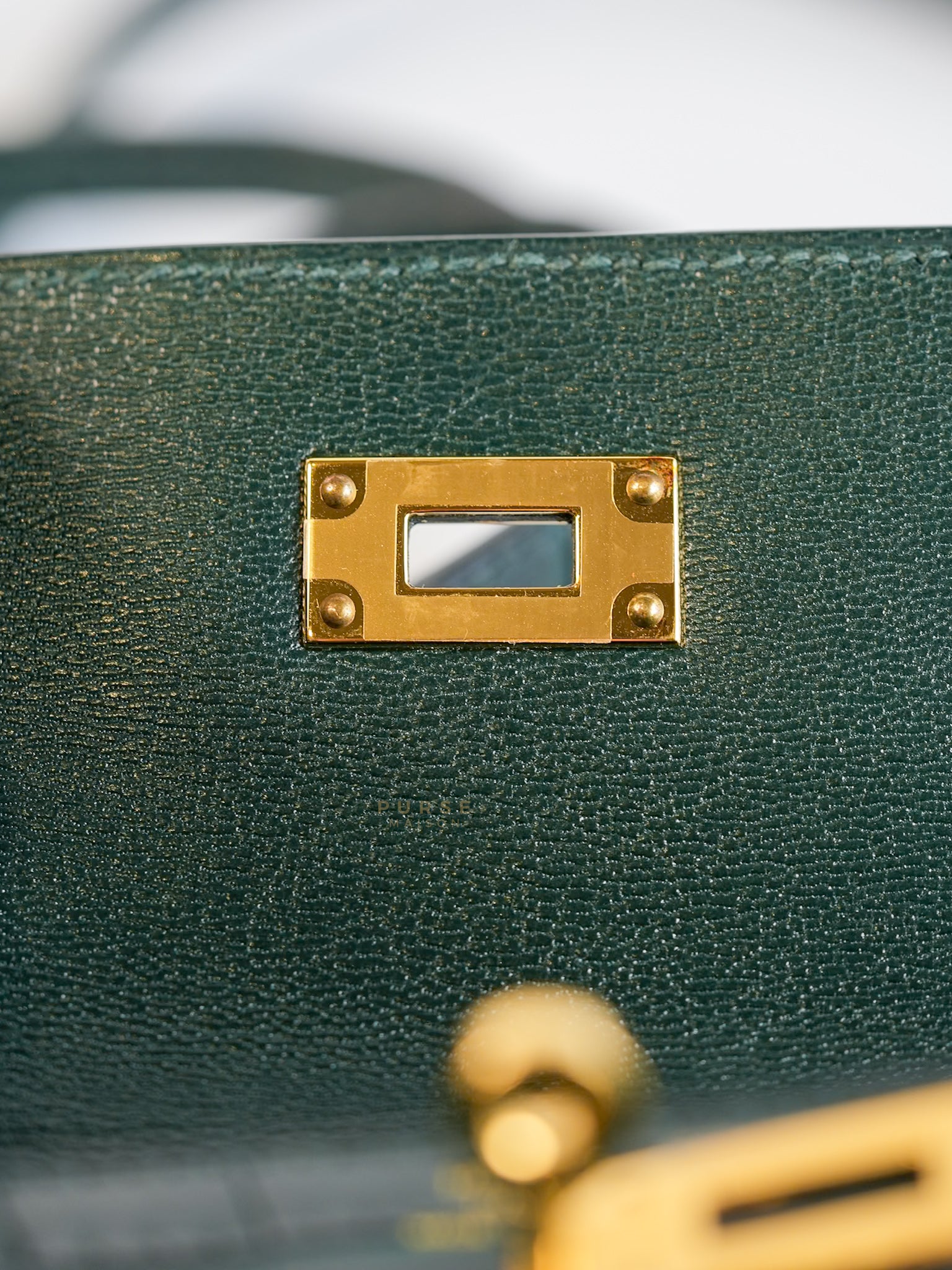 Kelly To Go Alligator Gold Hardware Stamp U | Purse Maison Luxury Bags Shop