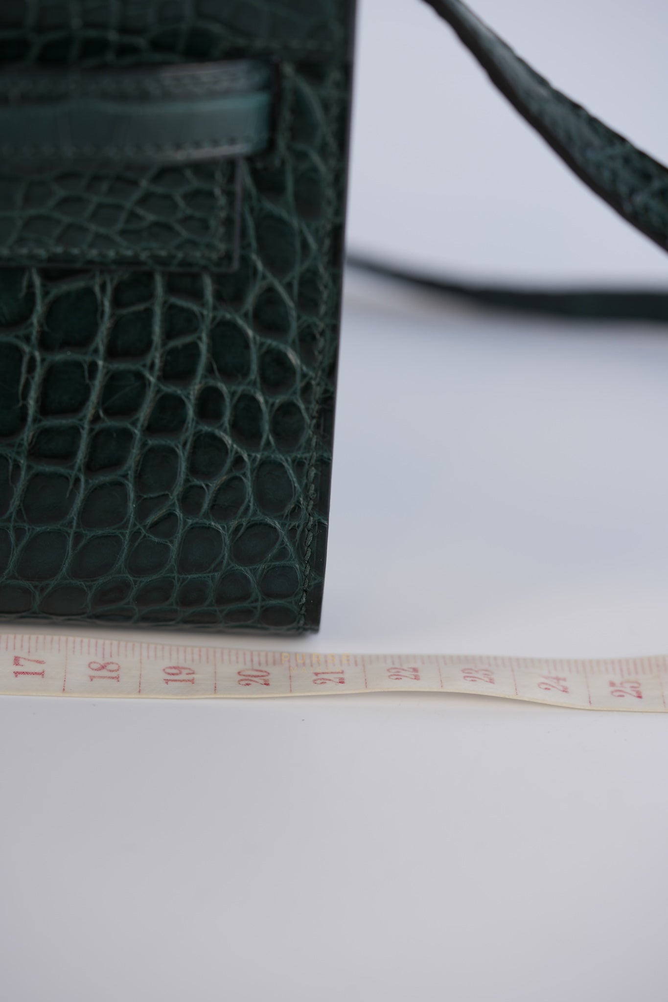 Kelly To Go Alligator Gold Hardware Stamp U | Purse Maison Luxury Bags Shop