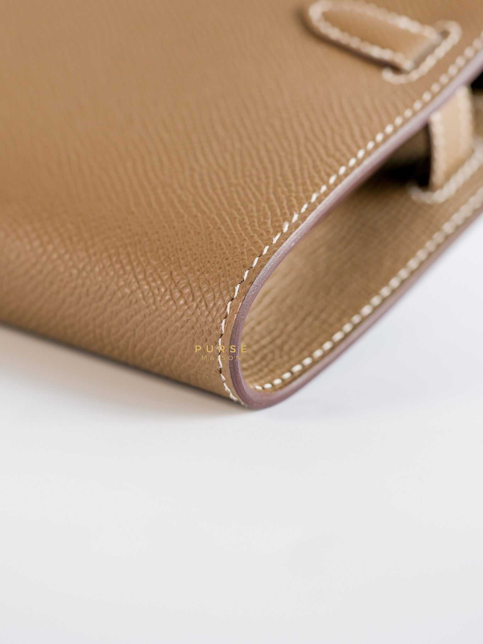 Kelly To Go Etoupe Epsom Leather Palladium Hardware Stamp B | Purse Maison Luxury Bags Shop