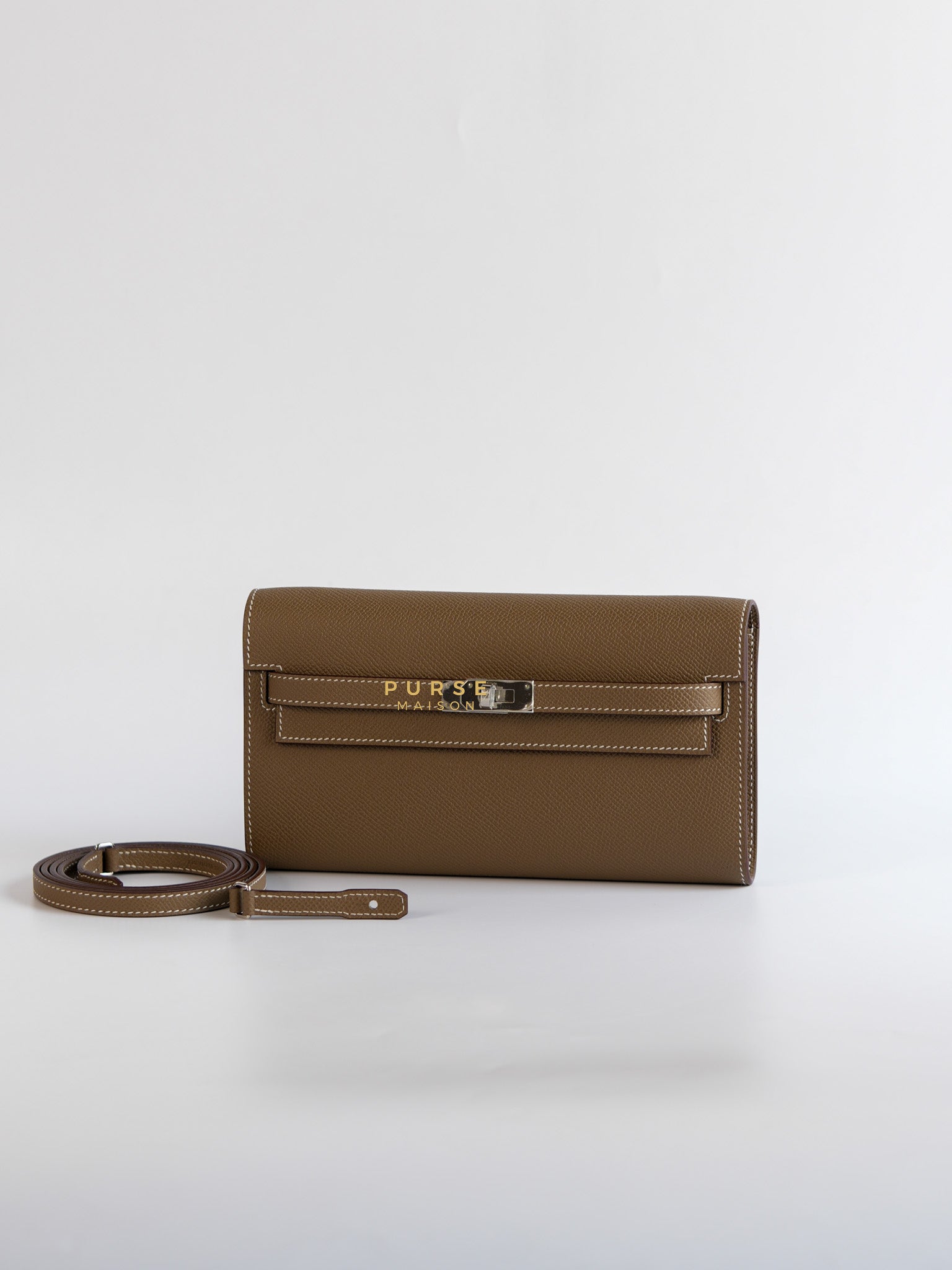 Kelly To Go Etoupe Epsom Leather Palladium Hardware Stamp B | Purse Maison Luxury Bags Shop