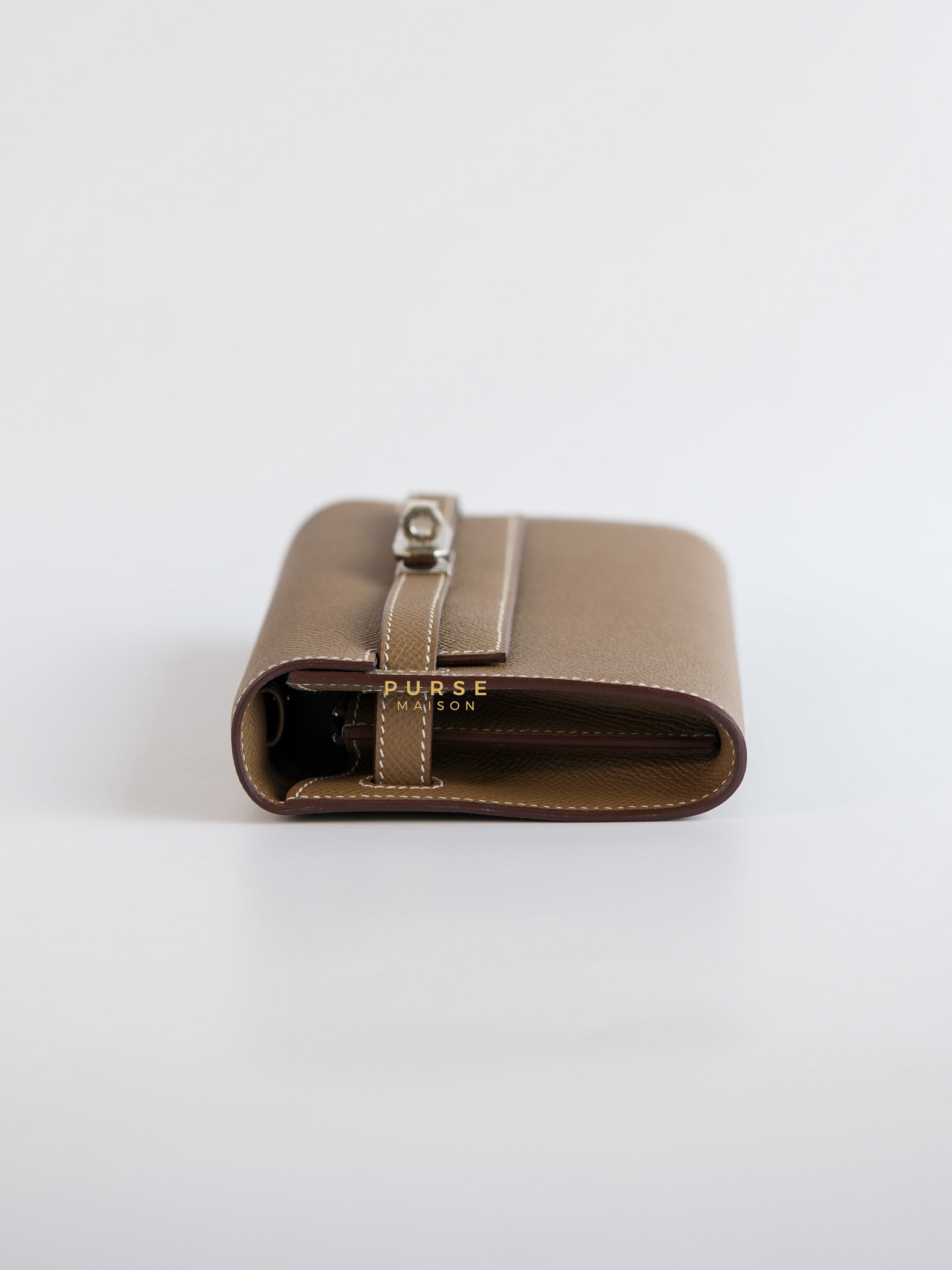 Kelly To Go Etoupe Epsom Leather Palladium Hardware Stamp B | Purse Maison Luxury Bags Shop