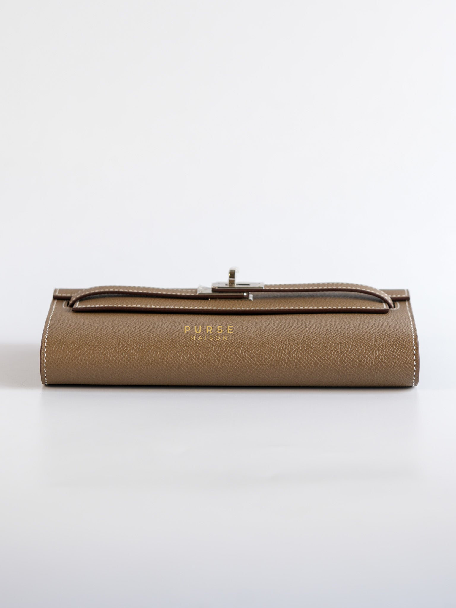 Kelly To Go Etoupe Epsom Leather Palladium Hardware Stamp B | Purse Maison Luxury Bags Shop