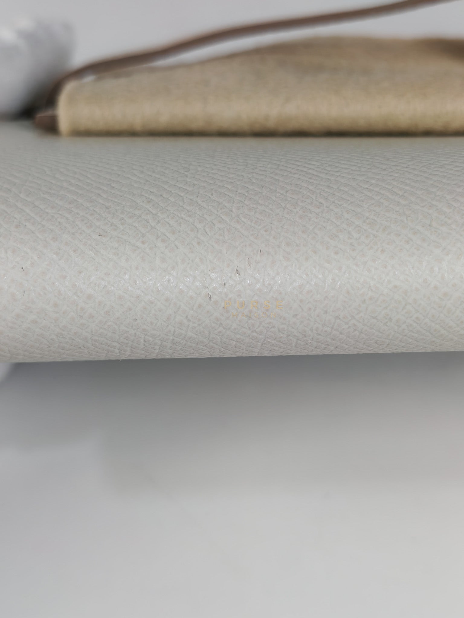 Kelly To Go in Craie Epsom Leather and Gold Hardware Stamp Y (2020) | Purse Maison Luxury Bags Shop