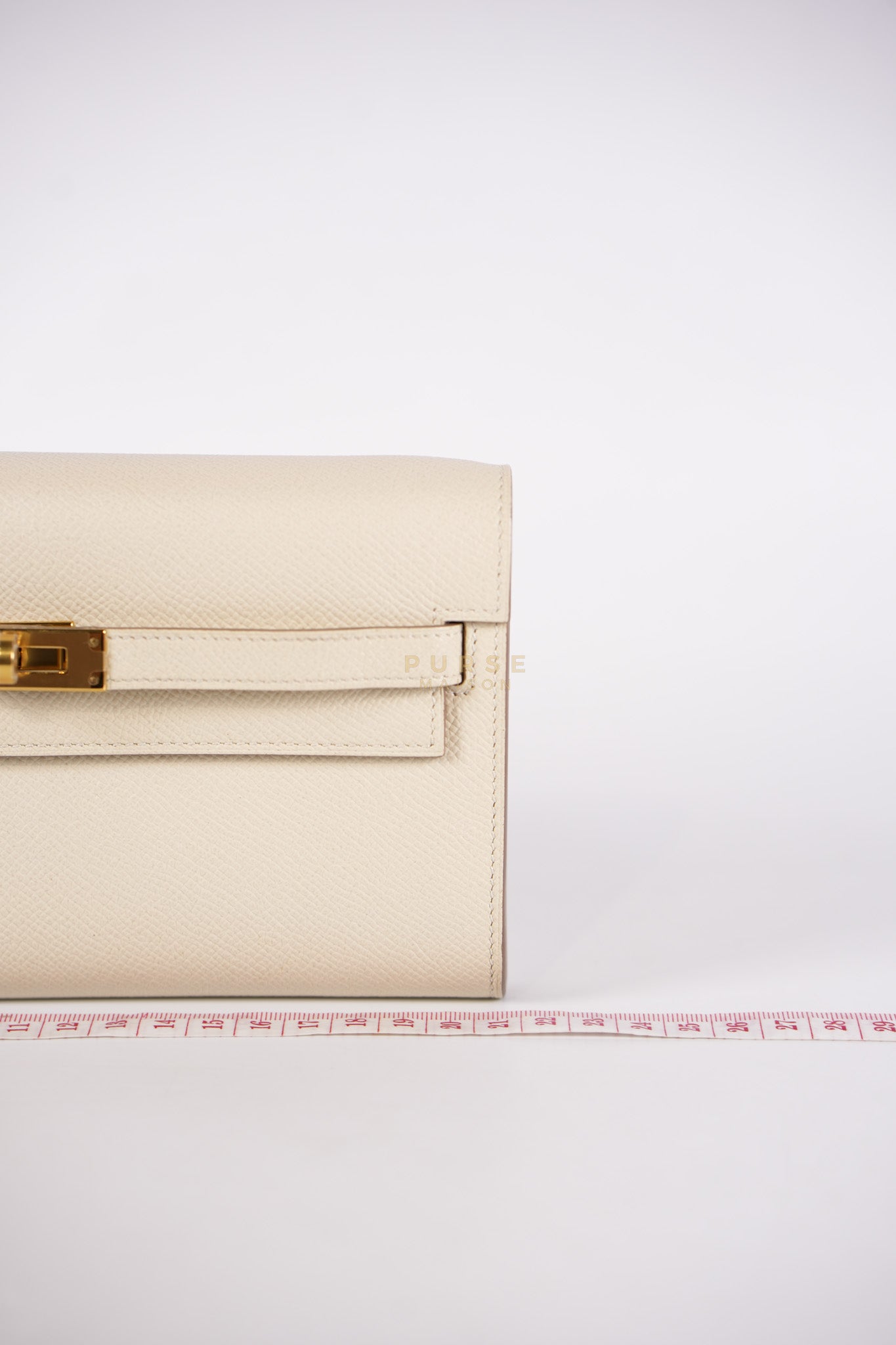 Kelly To Go in Craie Epsom Leather and Gold Hardware Stamp Y (2020) | Purse Maison Luxury Bags Shop