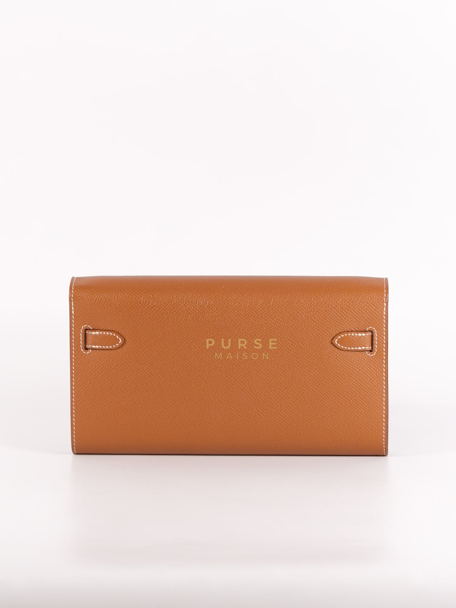 Kelly To Go in Gold Epsom Leather and Gold Hardware Stamp Y (2020) | Purse Maison Luxury Bags Shop