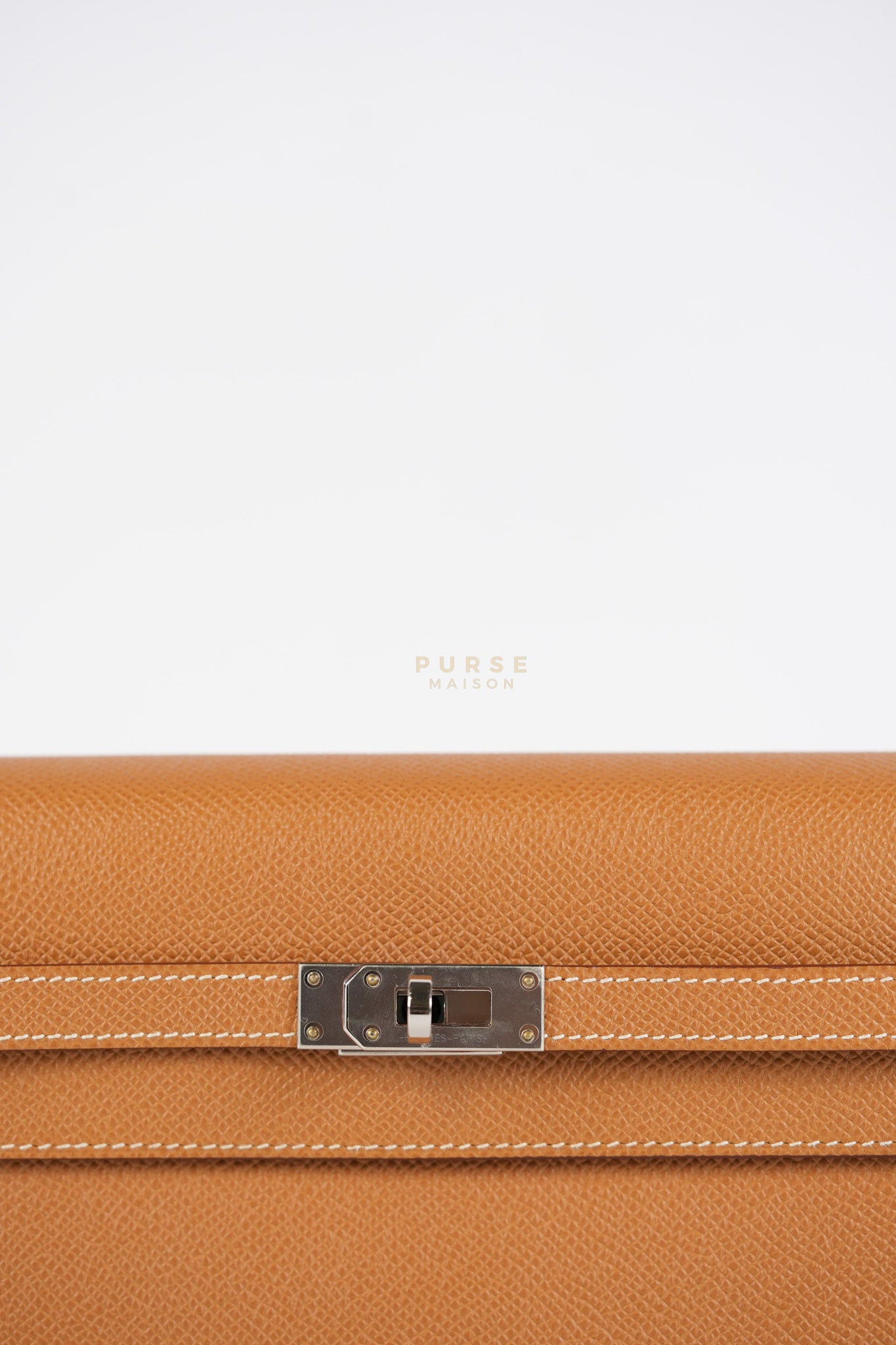 Kelly to Go in Gold Epsom Leather Palladium Hardware Stamp U(2022) | Purse Maison Luxury Bags Shop