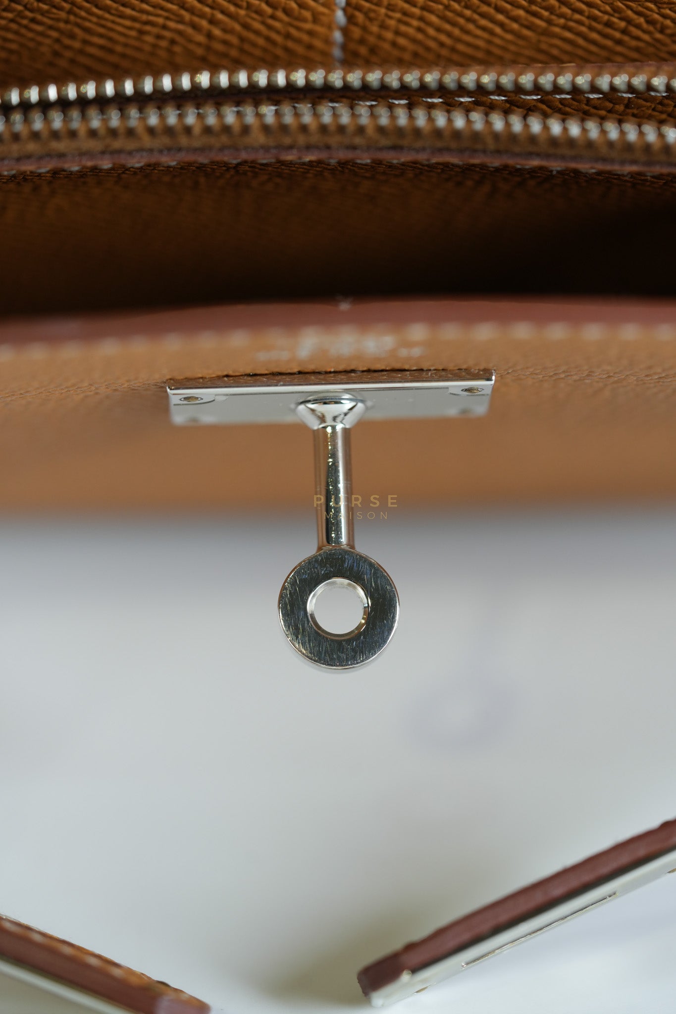 Kelly to Go in Gold Epsom Leather Palladium Hardware Stamp U(2022) | Purse Maison Luxury Bags Shop