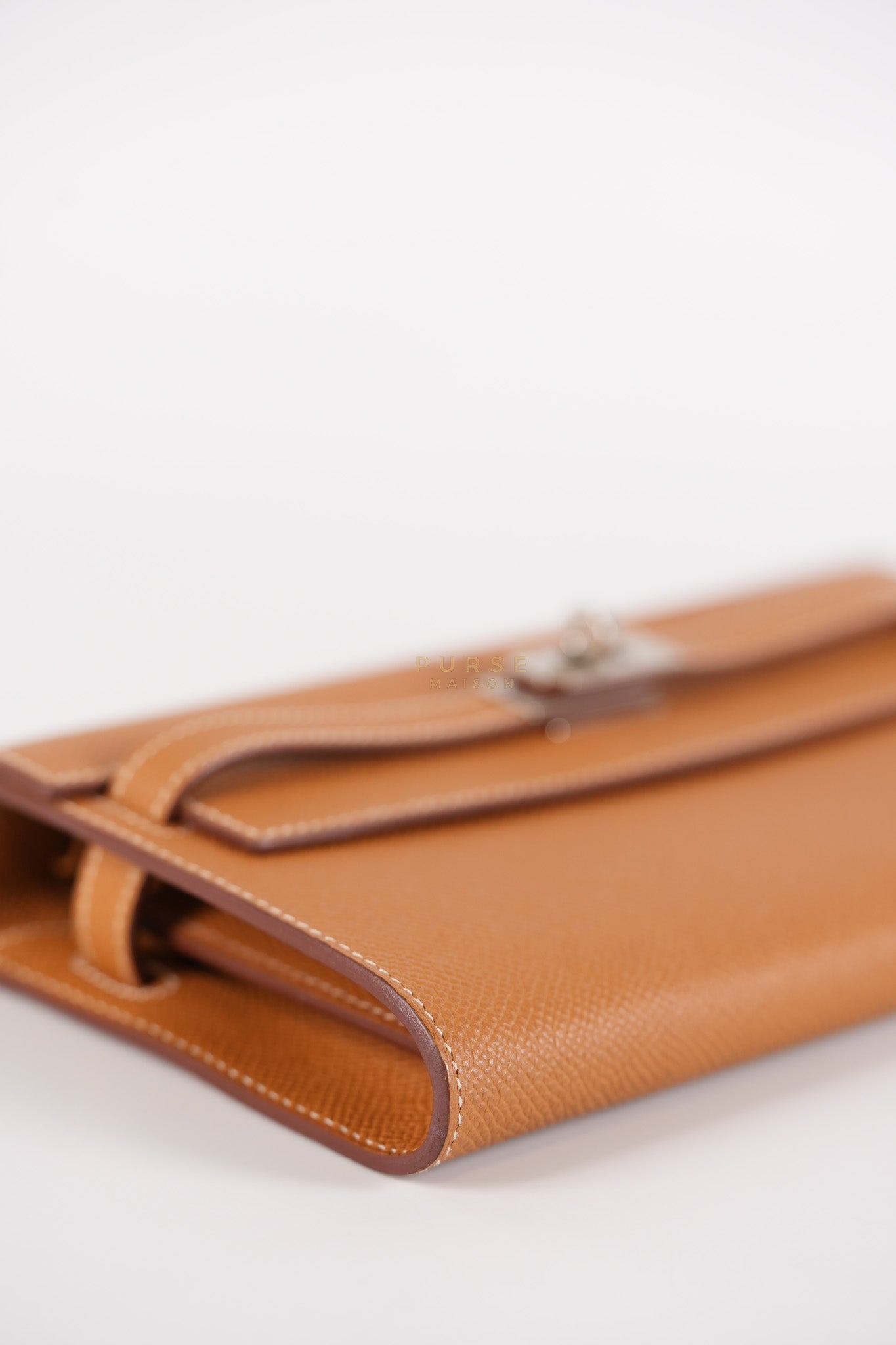 Kelly to Go in Gold Epsom Leather Palladium Hardware Stamp U(2022) | Purse Maison Luxury Bags Shop