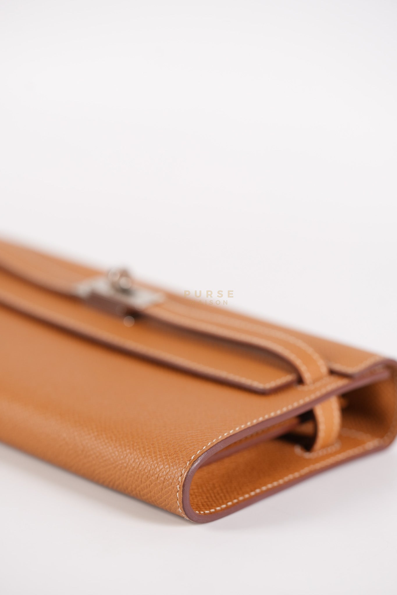 Kelly to Go in Gold Epsom Leather Palladium Hardware Stamp U(2022) | Purse Maison Luxury Bags Shop