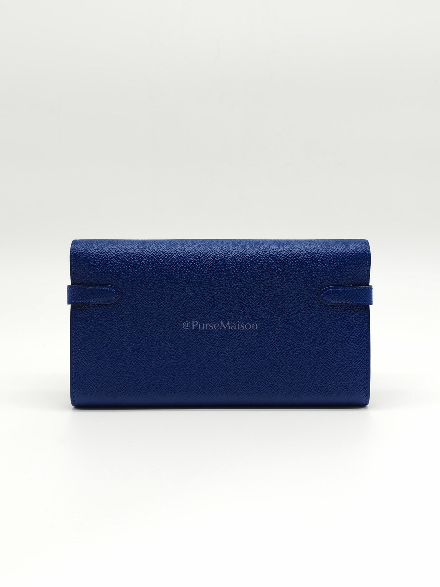 Kelly Wallet in Epsom Leather and Palladium Hardware Stamp Square R (2014) | Purse Maison Luxury Bags Shop