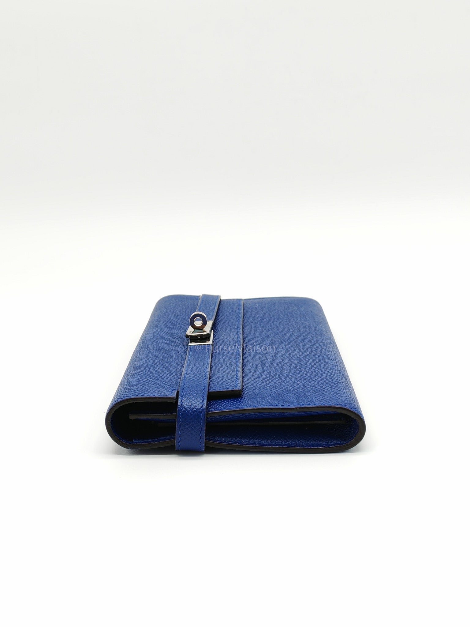 Kelly Wallet in Epsom Leather and Palladium Hardware Stamp Square R (2014) | Purse Maison Luxury Bags Shop