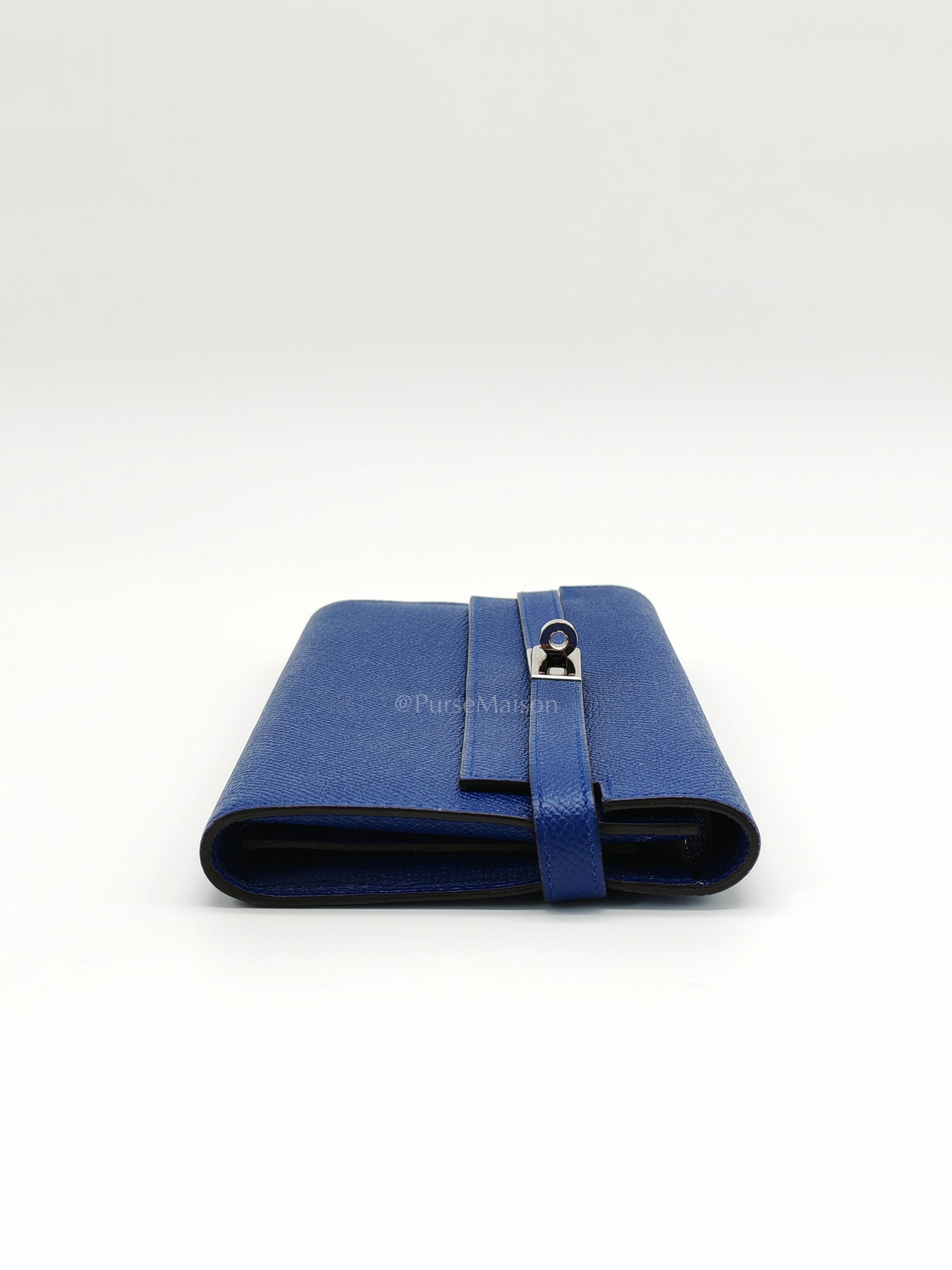 Kelly Wallet in Epsom Leather and Palladium Hardware Stamp Square R (2014) | Purse Maison Luxury Bags Shop