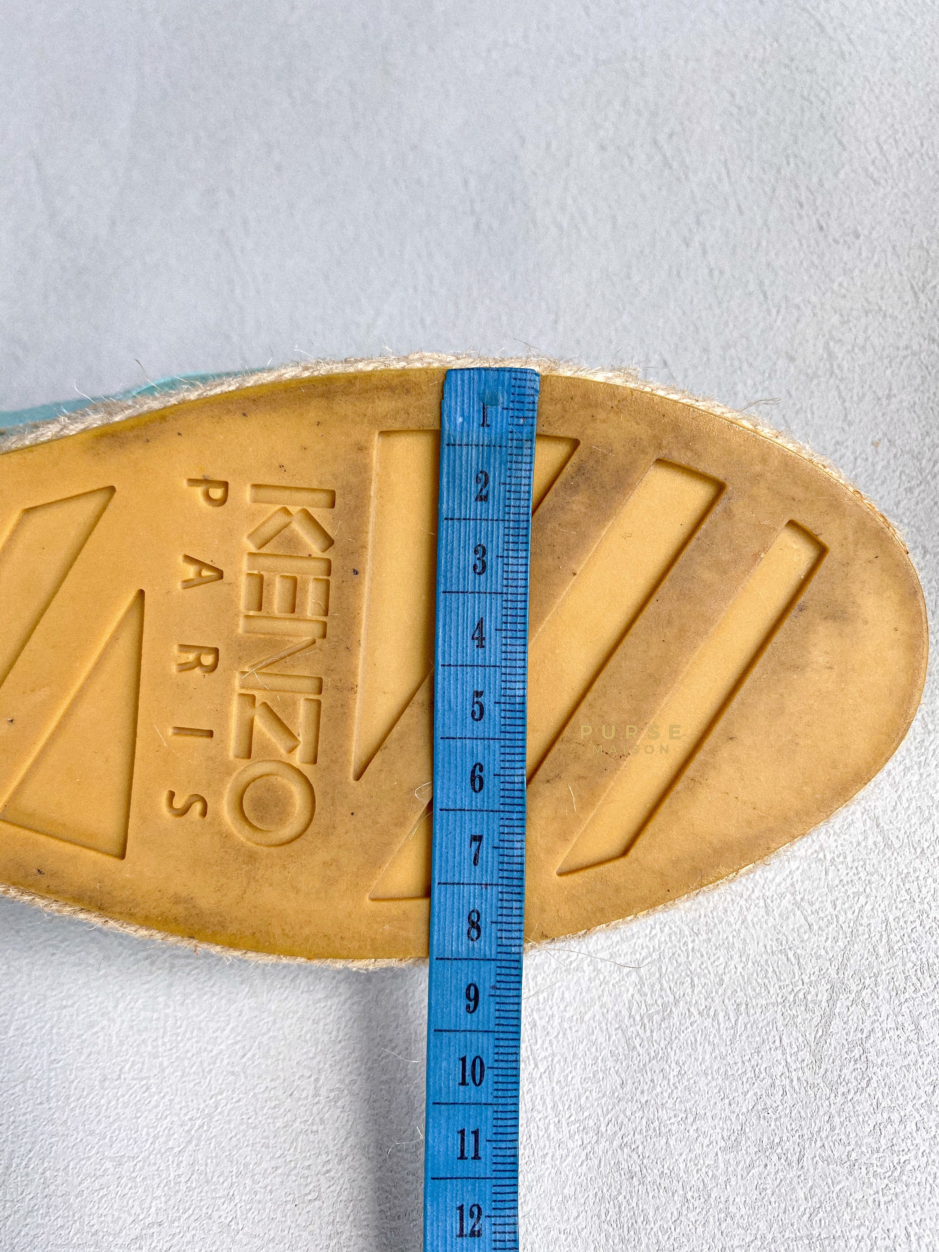 Kenzo Light Blue Elastic Tiger Espadrilles Size 38 (24.5cm) | Purse Maison Luxury Bags Shop