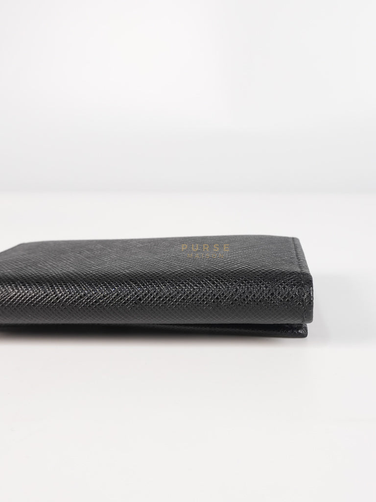 Key Holder in Black Saffiano Leather Gold Hardware | Purse Maison Luxury Bags Shop