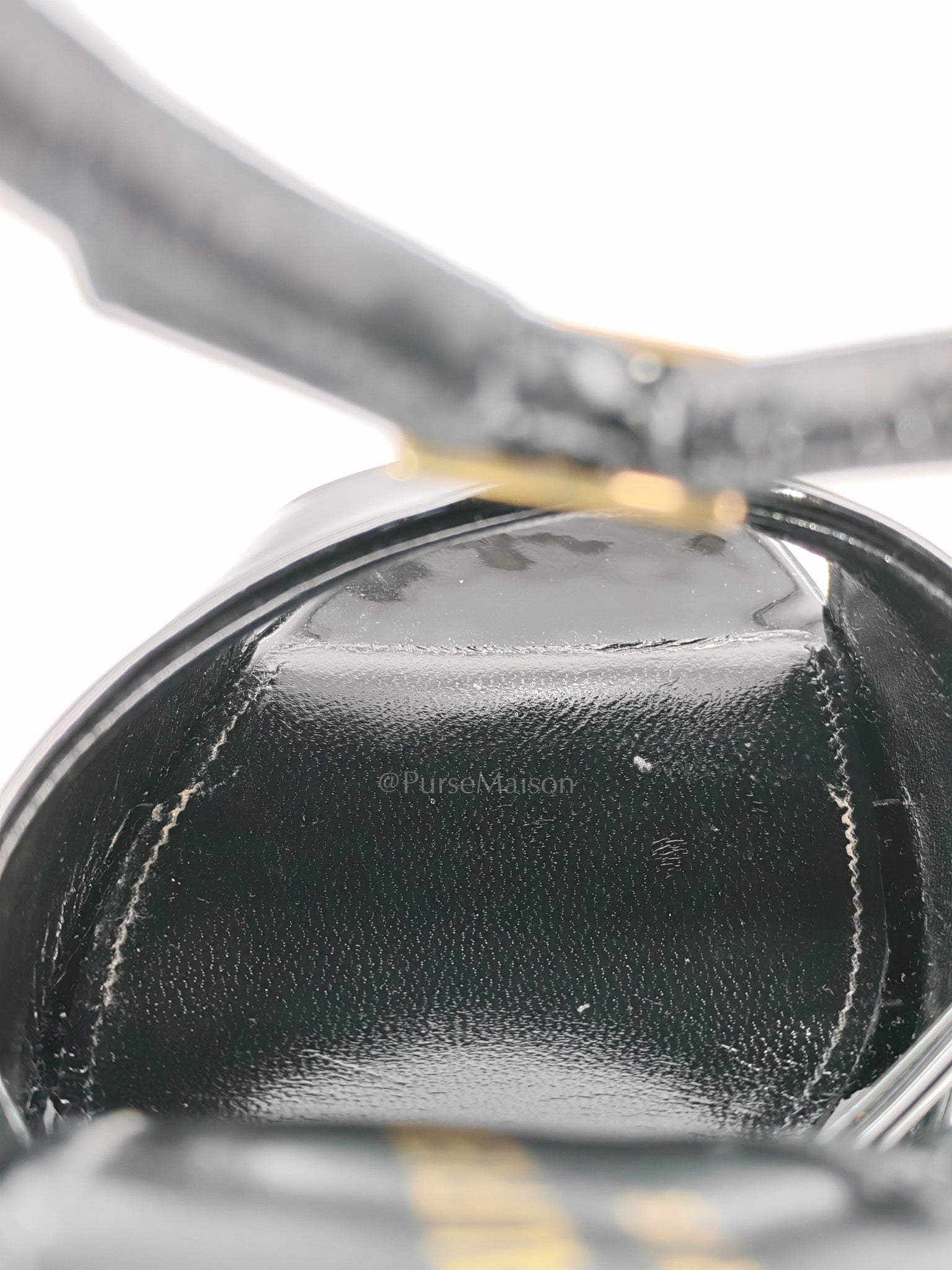 Kika Platform Sandals in Black Patent Leather Size 37EU (24cm) | Purse Maison Luxury Bags Shop