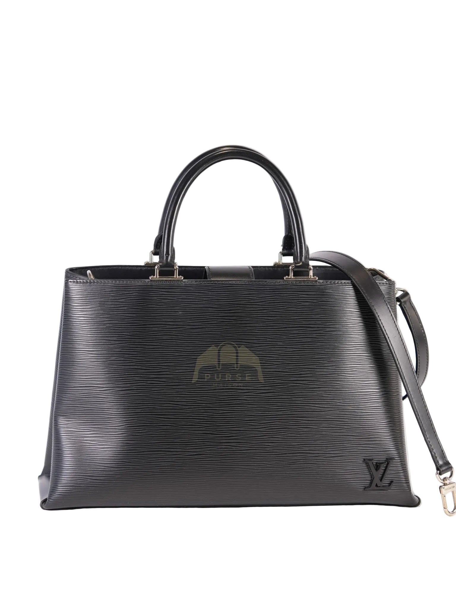 Kleber MM Bag in Black Epi Leather & Silver Hardware (Date Code: FO3106) | Purse Maison Luxury Bags Shop