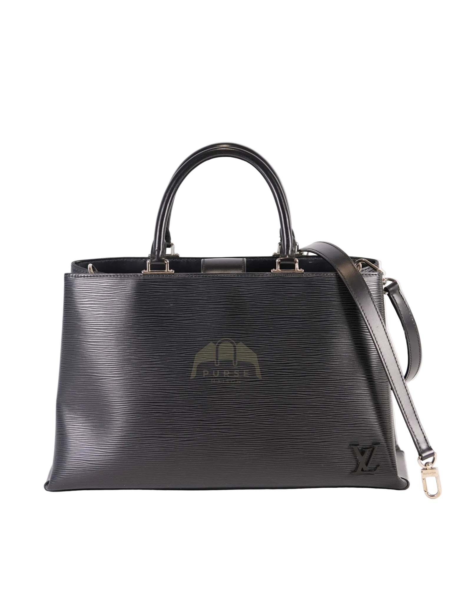 Kleber MM Bag in Black Epi Leather & Silver Hardware (Date Code: FO3106) | Purse Maison Luxury Bags Shop