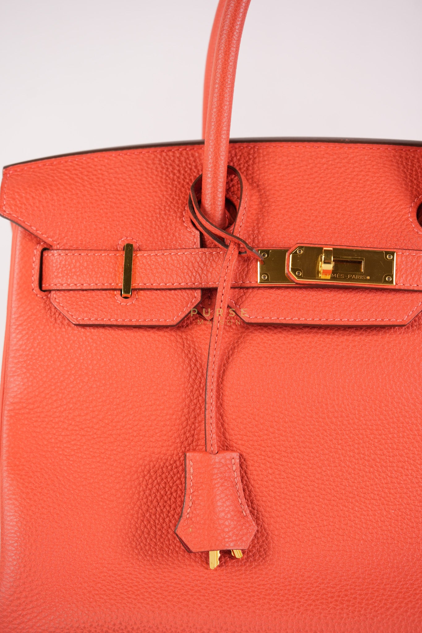 Birkin 30 in Rose Jaipur Togo Leather Gold Hardware Stamp R Square(2014)