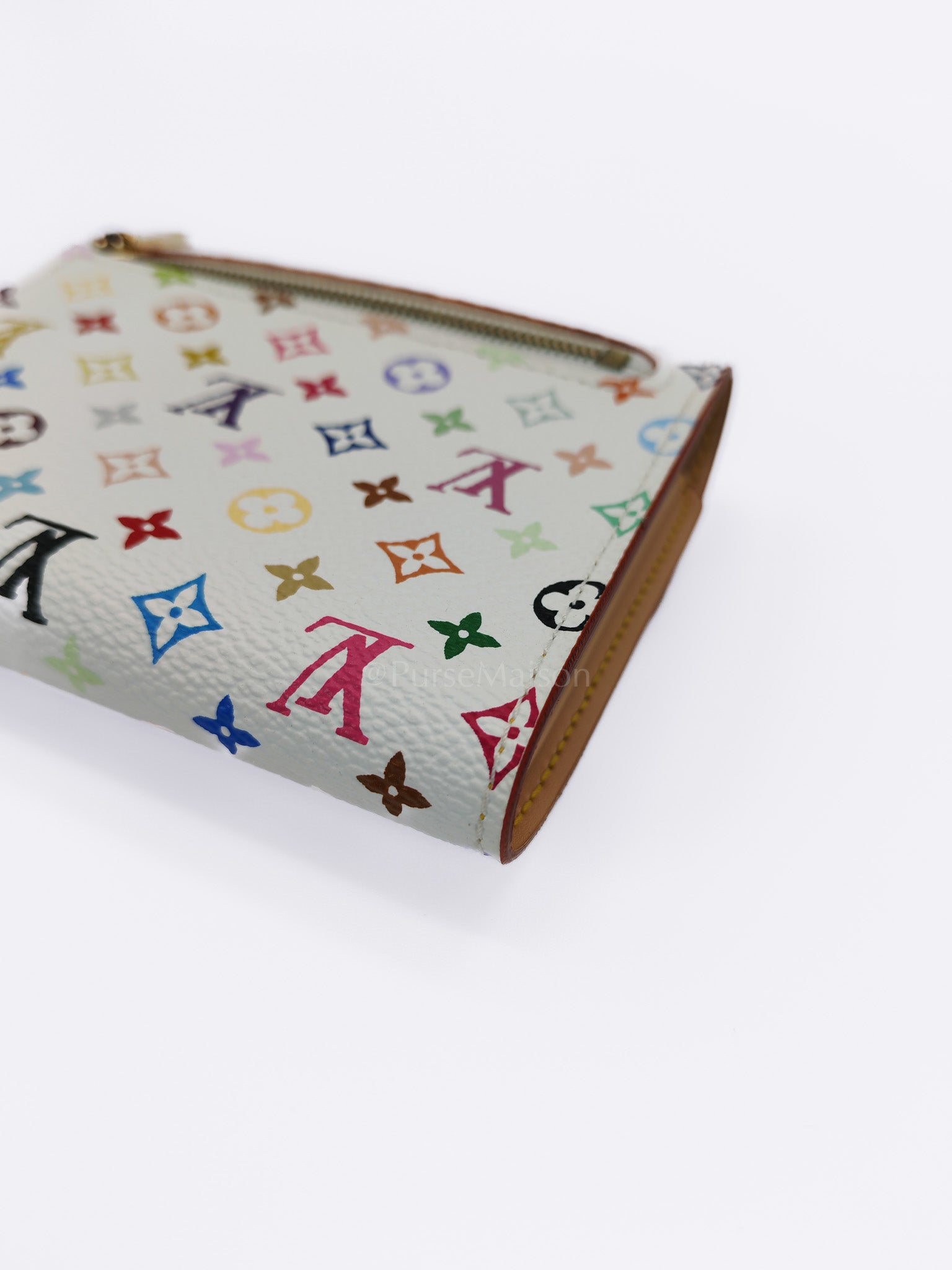 Koala Wallet in White Monogram Multicolor Canvas | Purse Maison Luxury Bags Shop