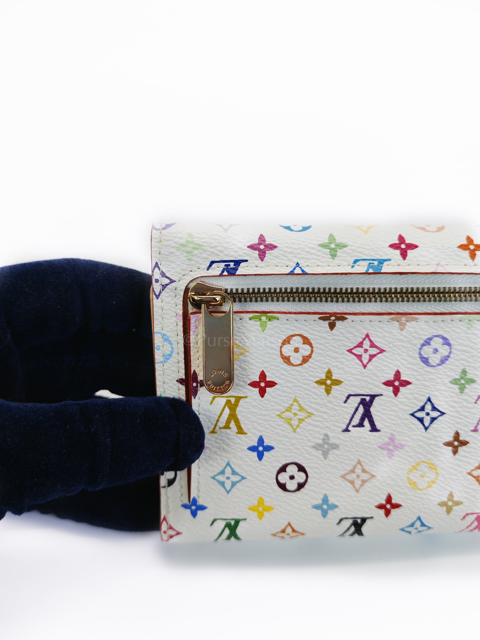 Koala Wallet in White Monogram Multicolor Canvas | Purse Maison Luxury Bags Shop