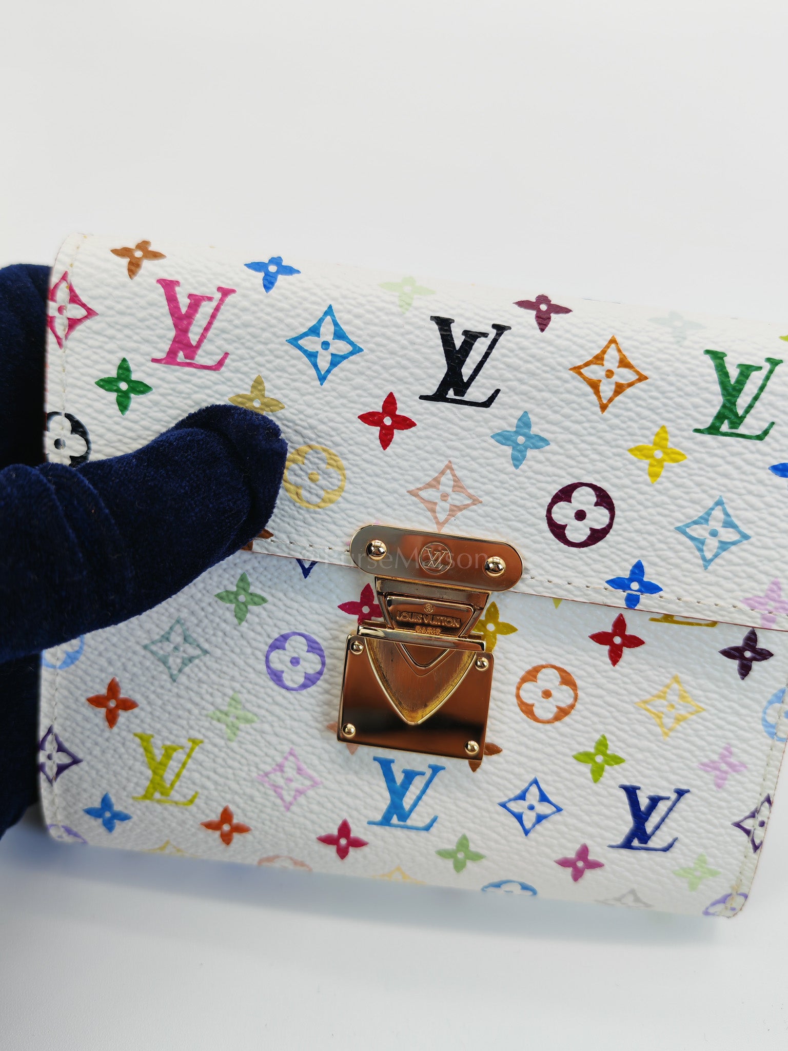 Koala Wallet in White Monogram Multicolor Canvas | Purse Maison Luxury Bags Shop