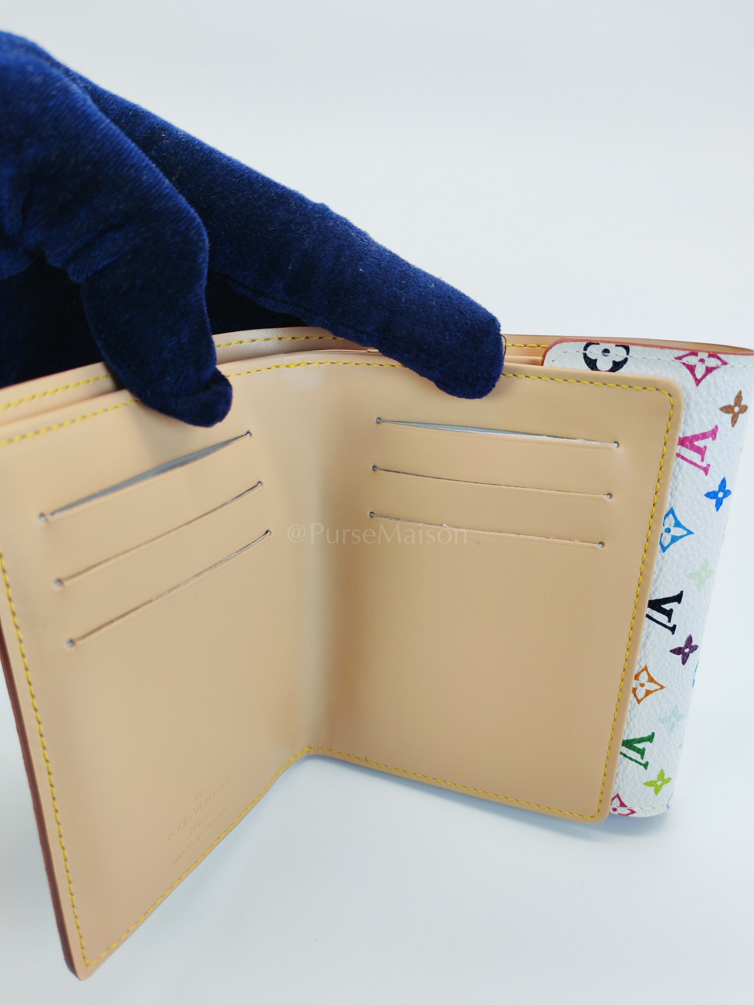 Koala Wallet in White Monogram Multicolor Canvas | Purse Maison Luxury Bags Shop