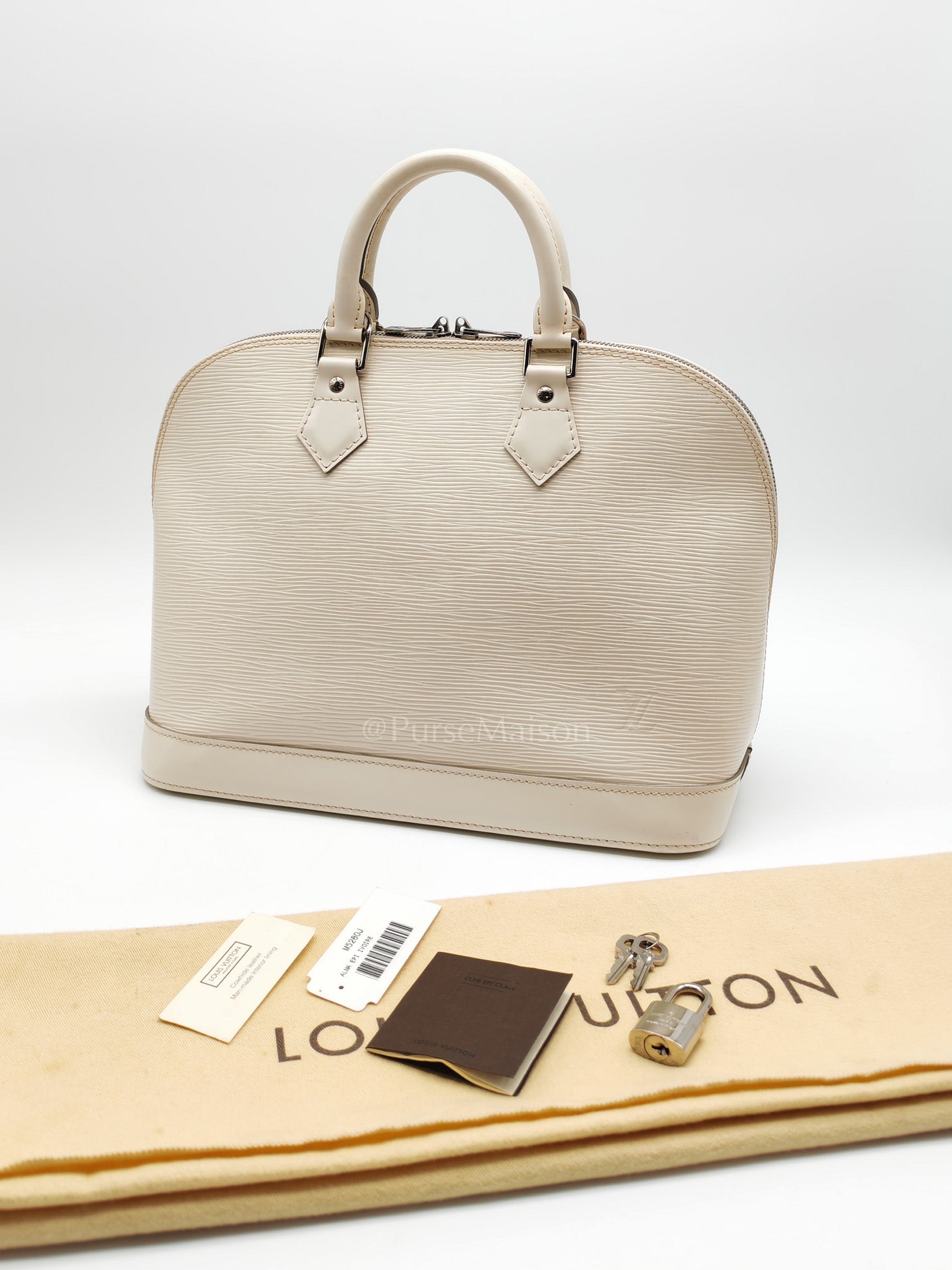 Alma PM in Ivoire Epi Leather & Silver Hardware (Date Code: FL2047)