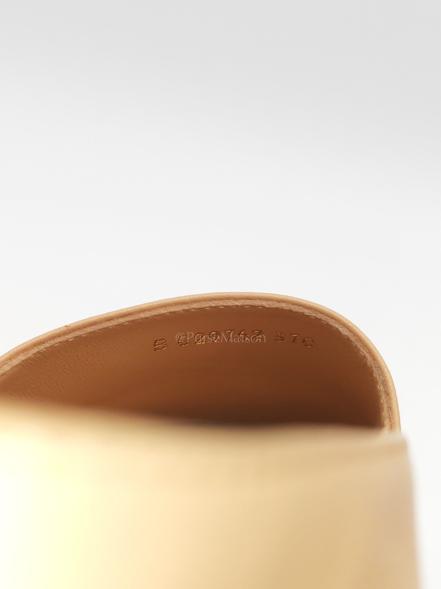 CC Espadrilles in Beige Lambskin Leather and Black Toe Size 37 EU (23.5cm)