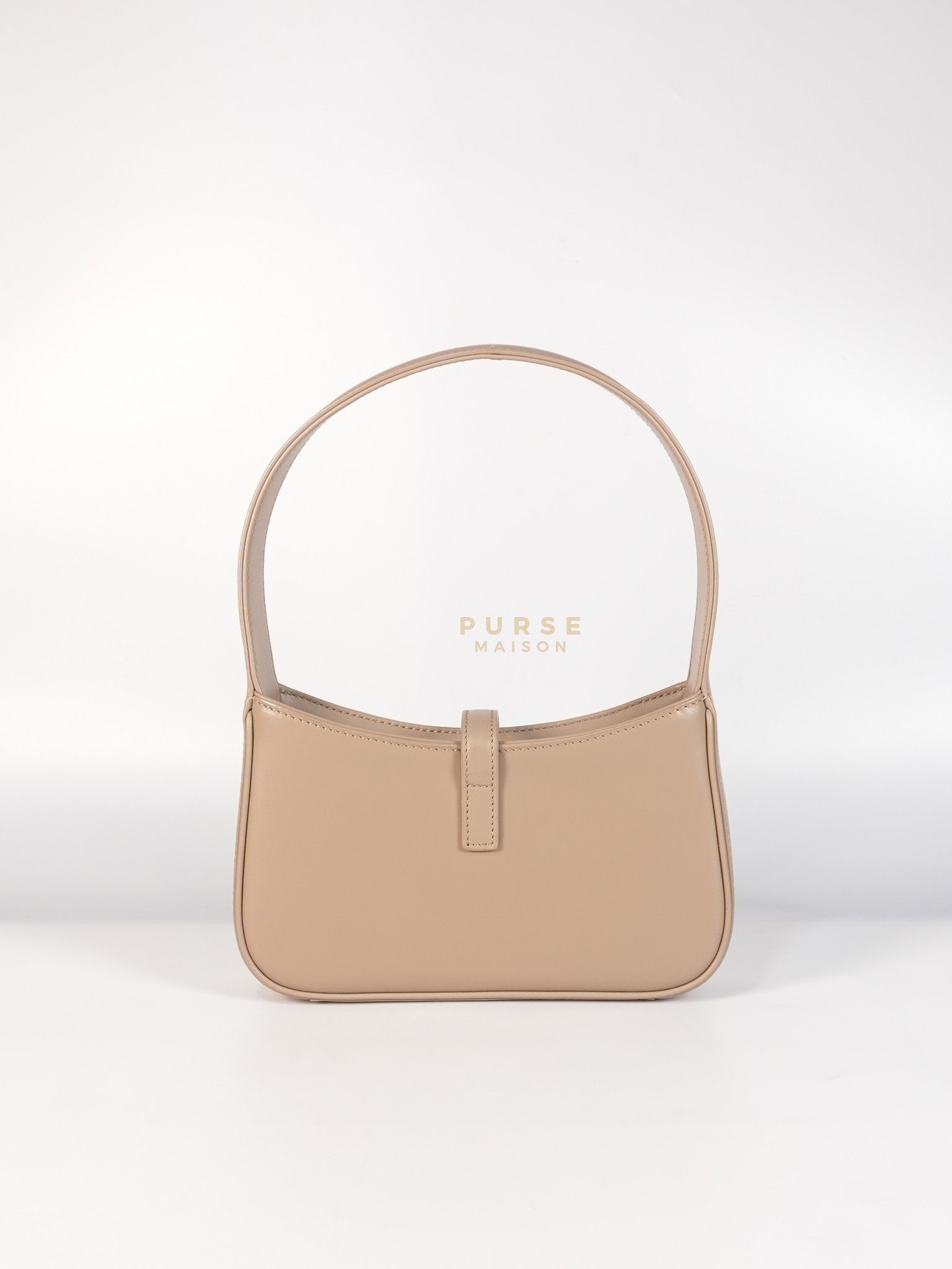 Le 5 A 7 Mini Hobo Shoulder Gold Hardware Bag in Dark Beige