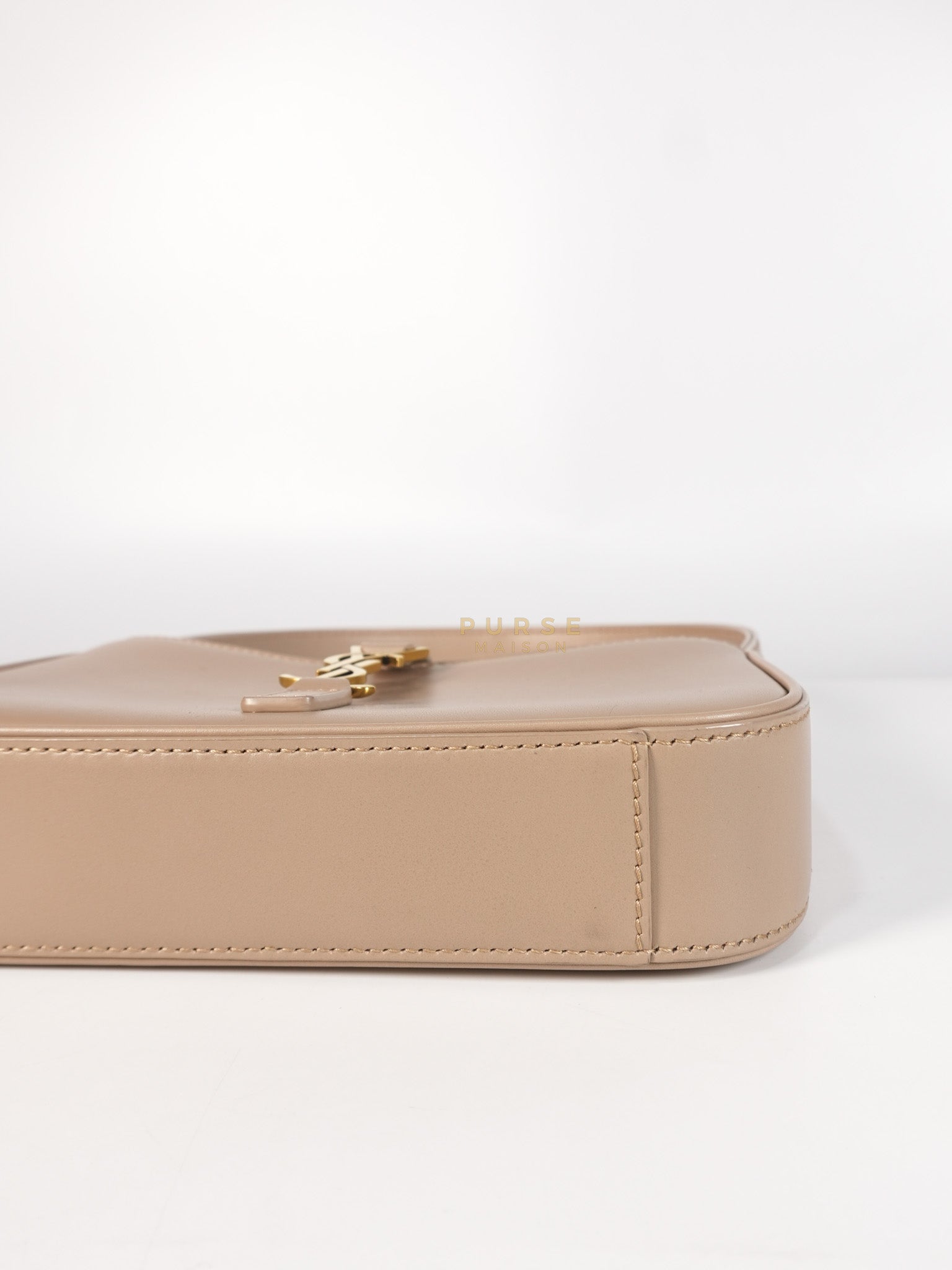 Le 5 A 7 Mini Hobo Shoulder Gold Hardware Bag in Dark Beige