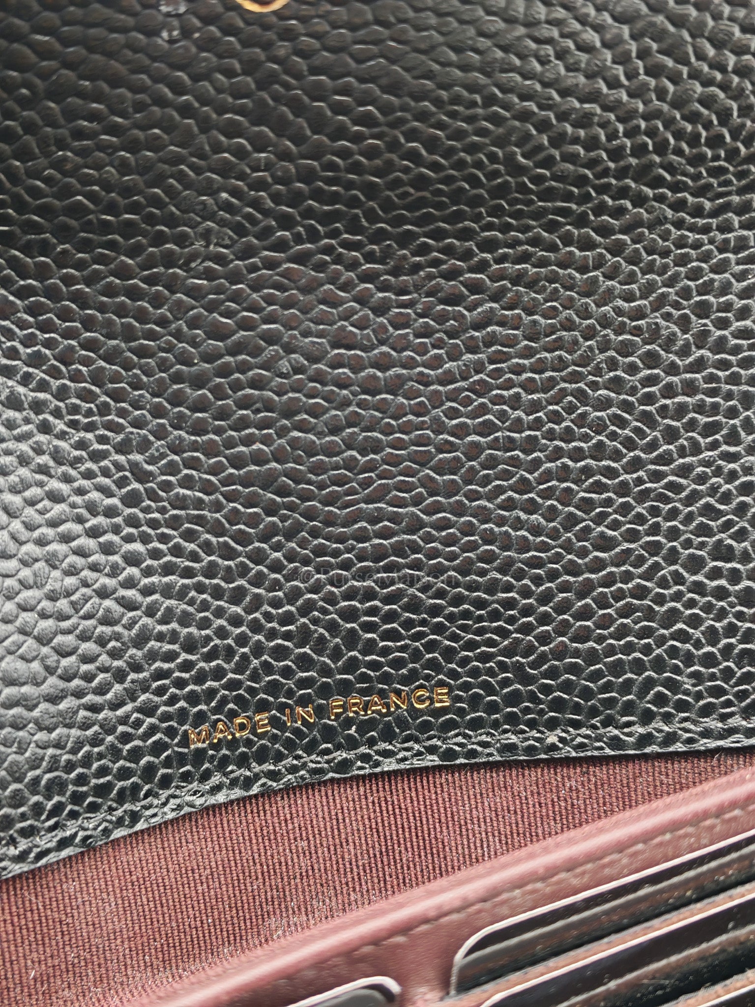 L-Gusset Flap Wallet in Black Quilted Caviar Leather & Gold Hardware Series 24 | Purse Maison Luxury Bags Shop