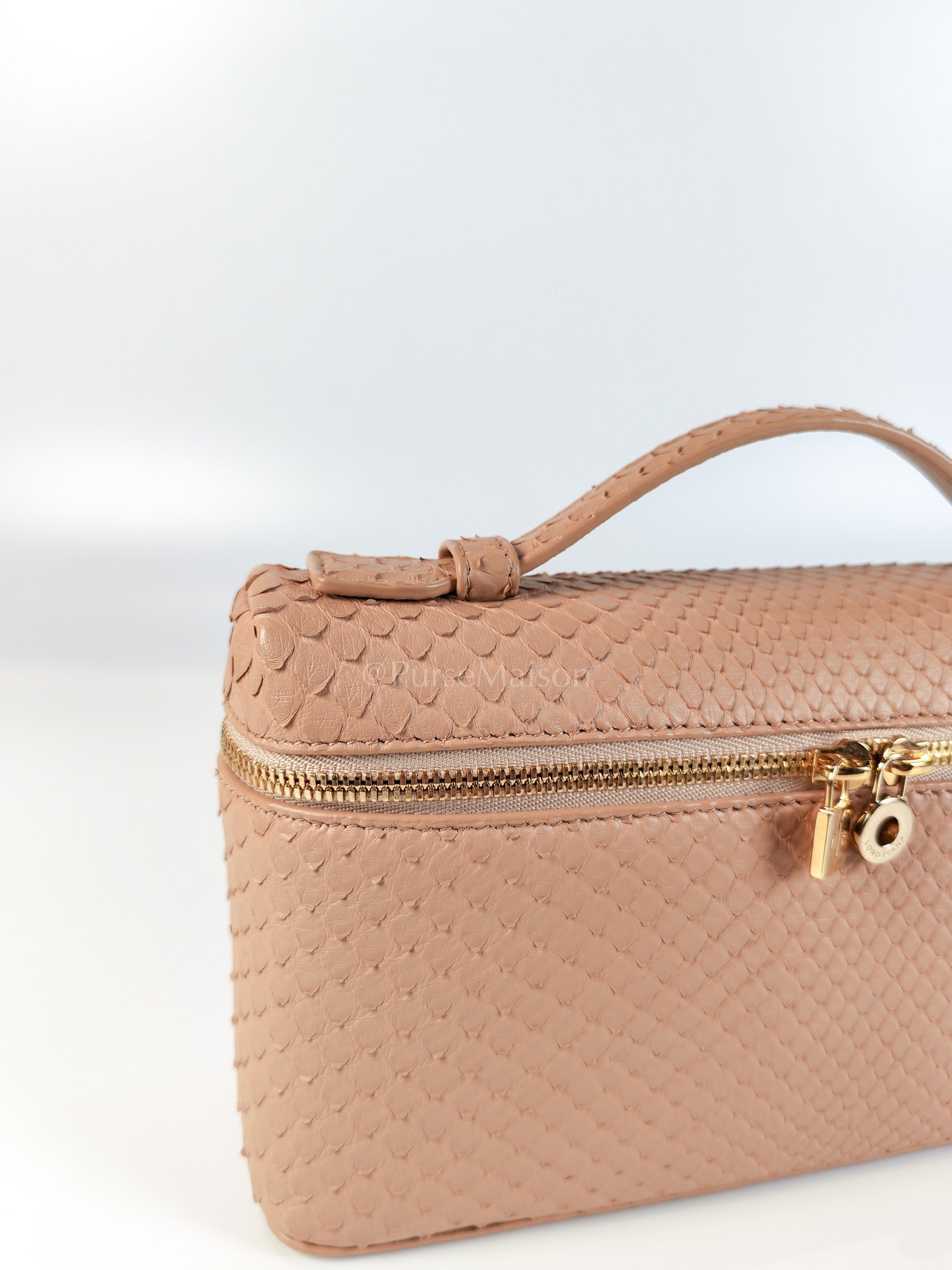 L19 Extra Pocket in Python Leather and Gold Hardware Two-Way Shoulder Bag | Purse Maison Luxury Bags Shop