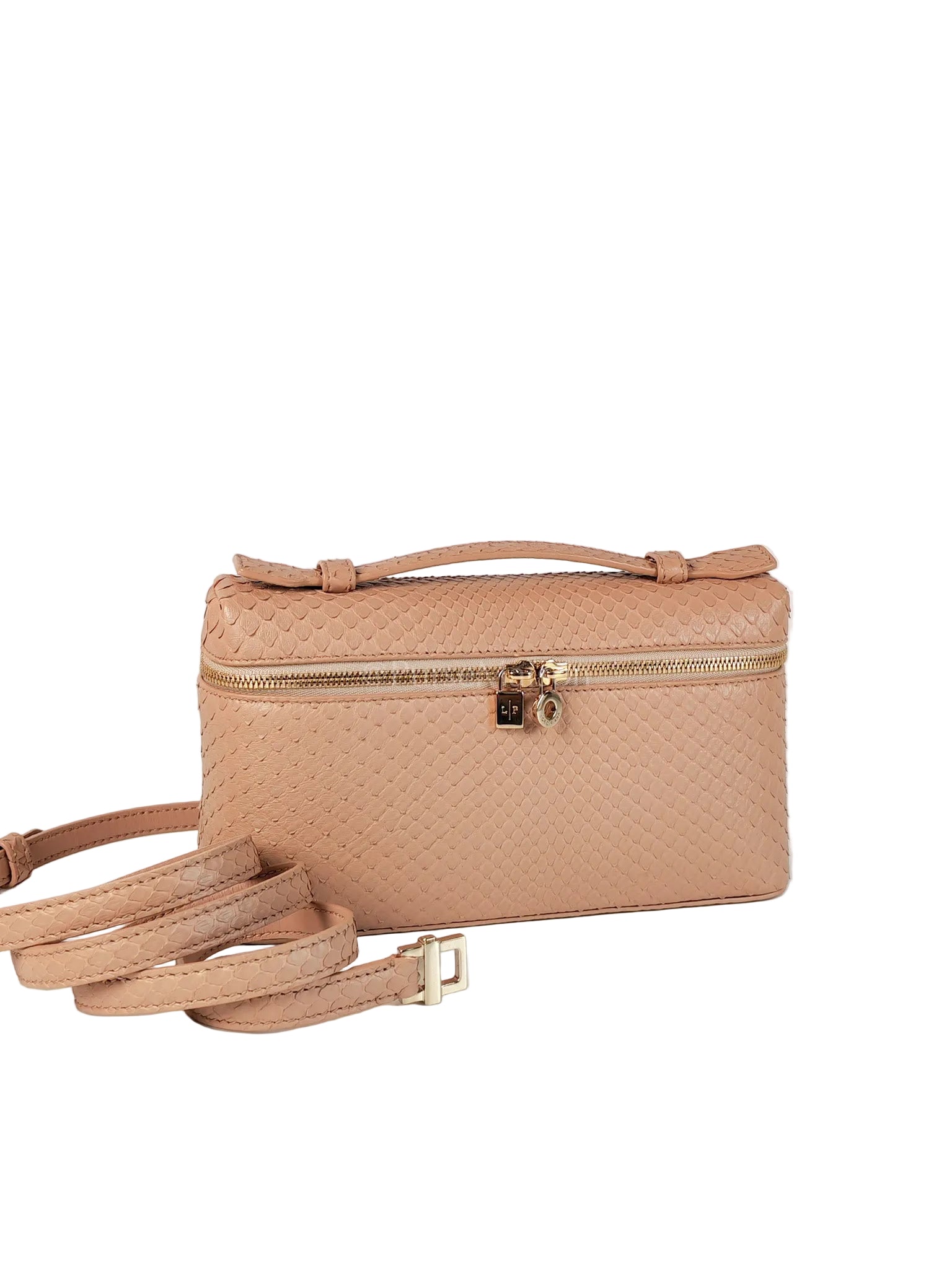 L19 Extra Pocket in Python Leather and Gold Hardware Two-Way Shoulder Bag | Purse Maison Luxury Bags Shop
