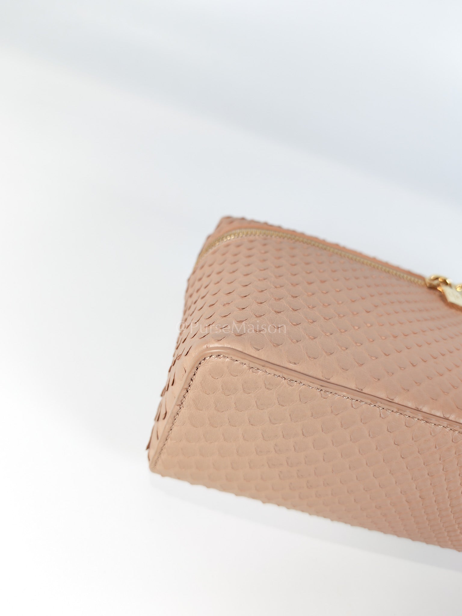 L19 Extra Pocket in Python Leather and Gold Hardware Two-Way Shoulder Bag | Purse Maison Luxury Bags Shop