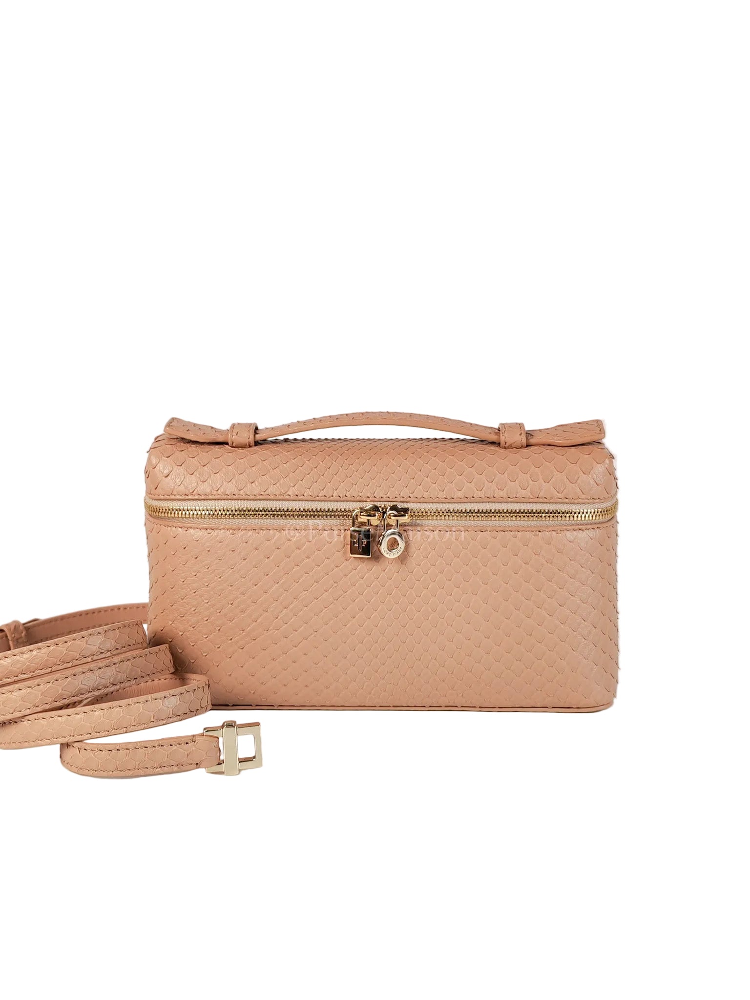 L19 Extra Pocket in Python Leather and Gold Hardware Two-Way Shoulder Bag | Purse Maison Luxury Bags Shop