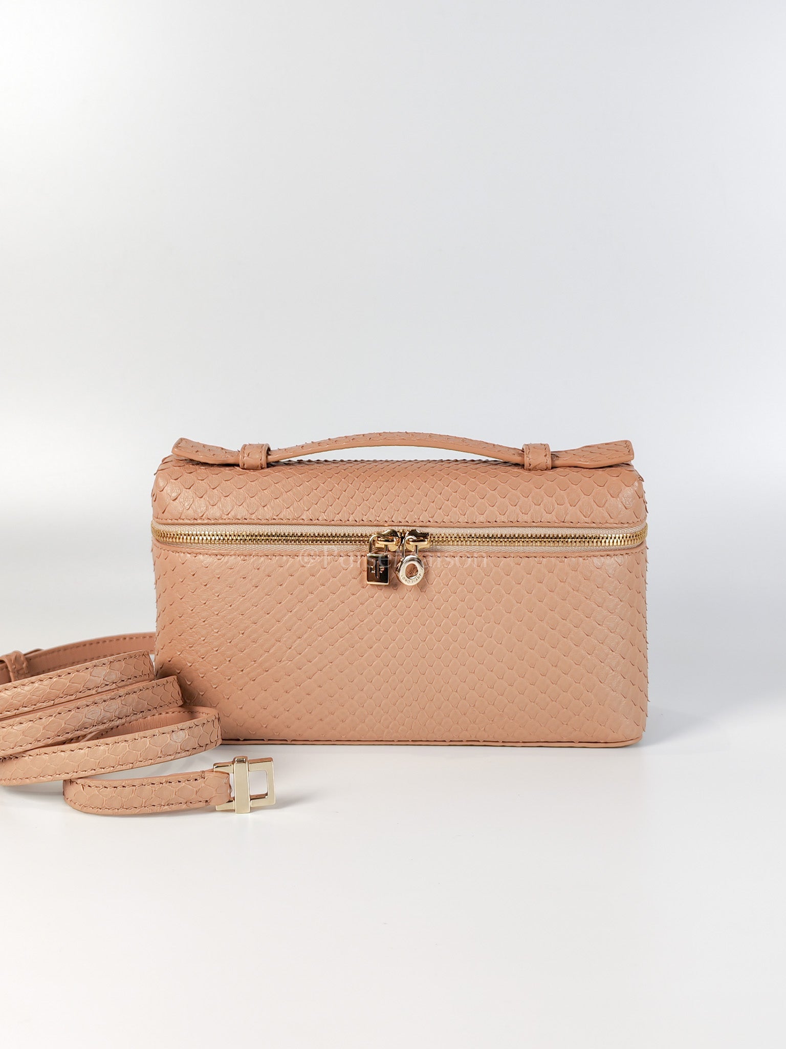 L19 Extra Pocket in Python Leather and Gold Hardware Two-Way Shoulder Bag | Purse Maison Luxury Bags Shop